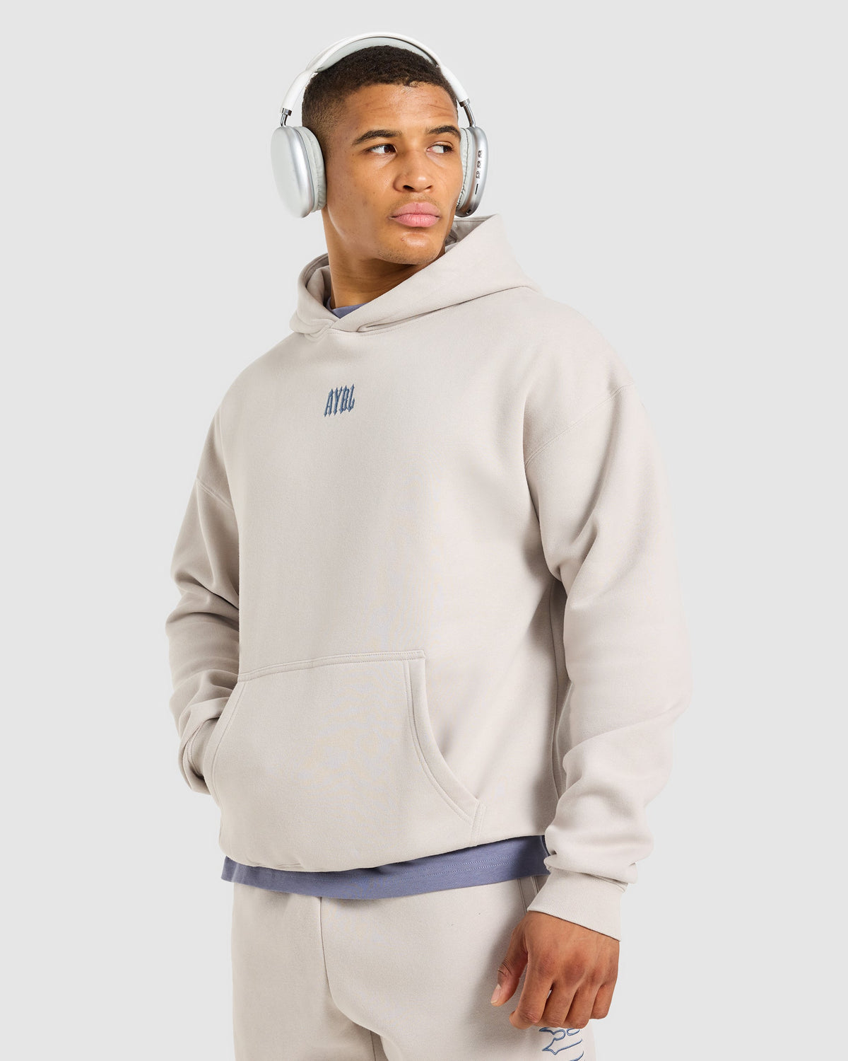 AYBL Iron Club Oversized Hoodie - Cloud Gris