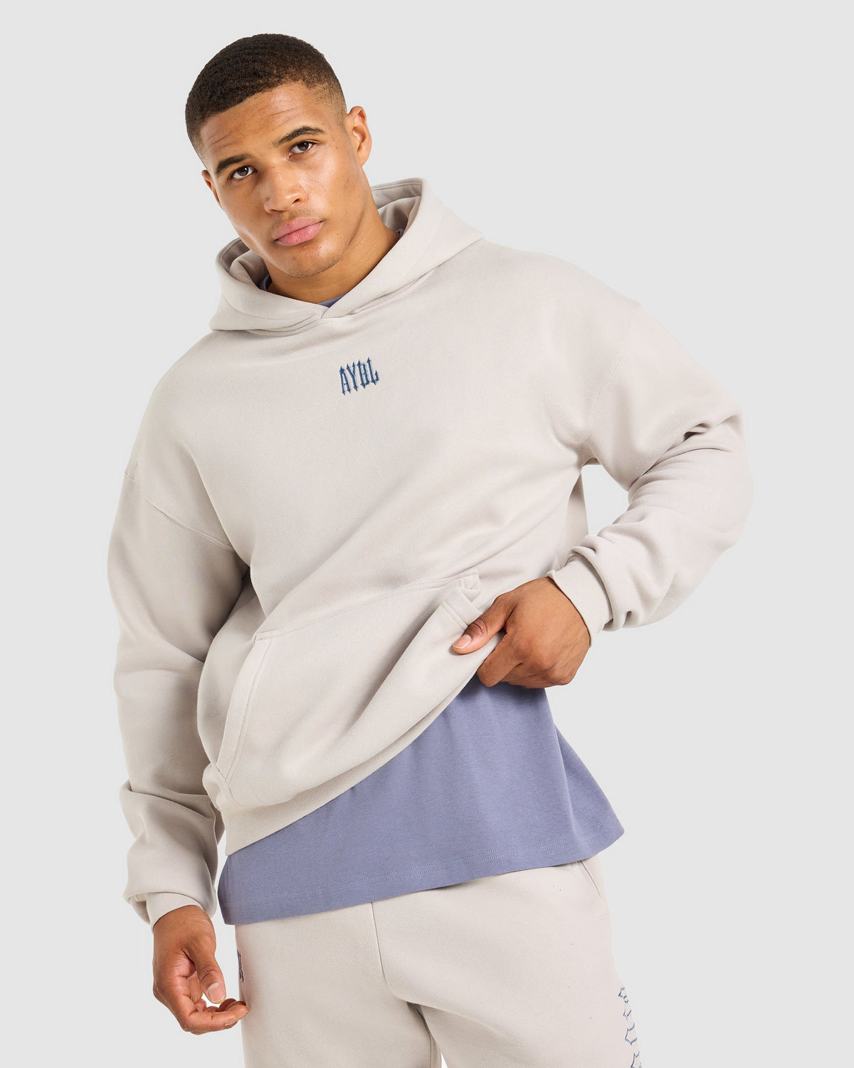 AYBL Iron Club Oversized Hoodie - Cloud Gris