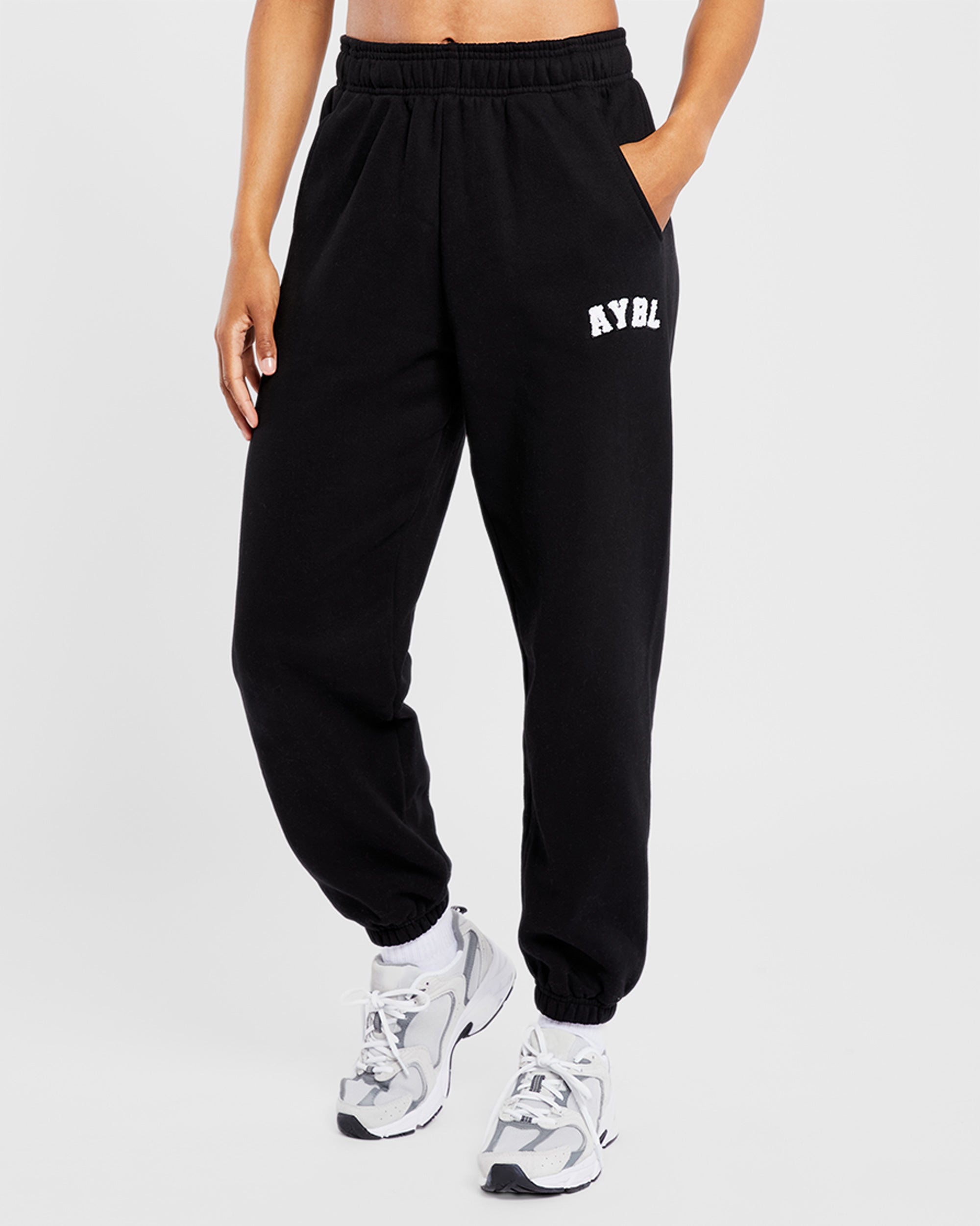 Varsity Oversized Joggers - Noir