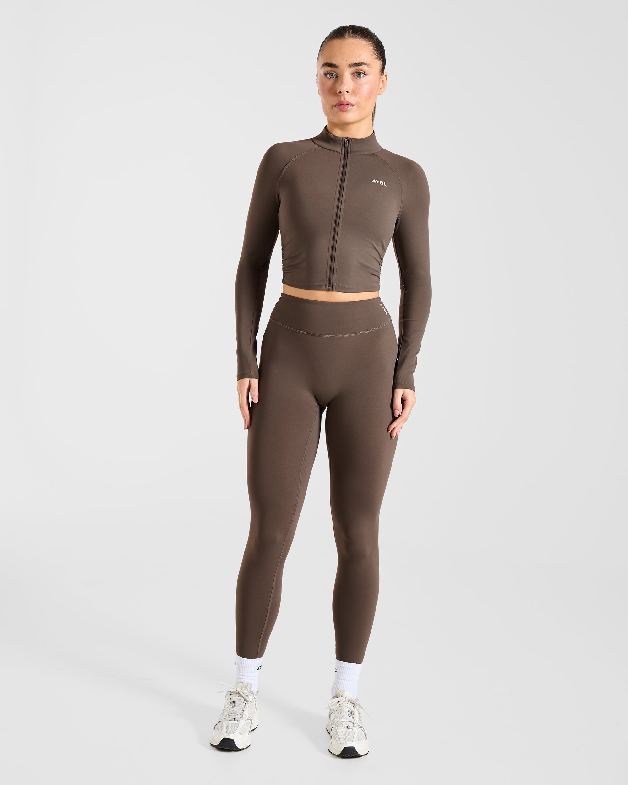 Physique Zip Up Jacket - Marron