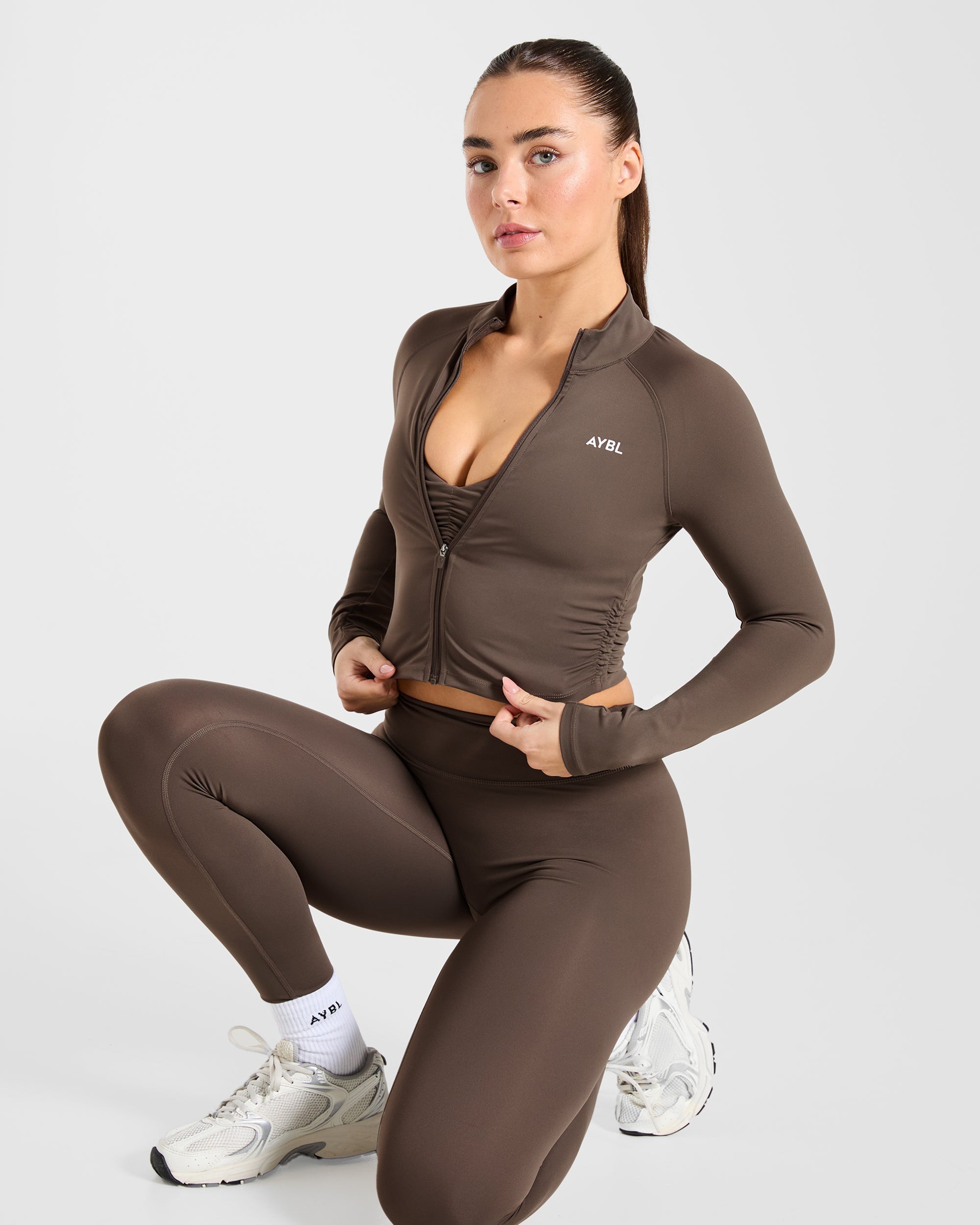 Physique Zip Up Jacket - Marron