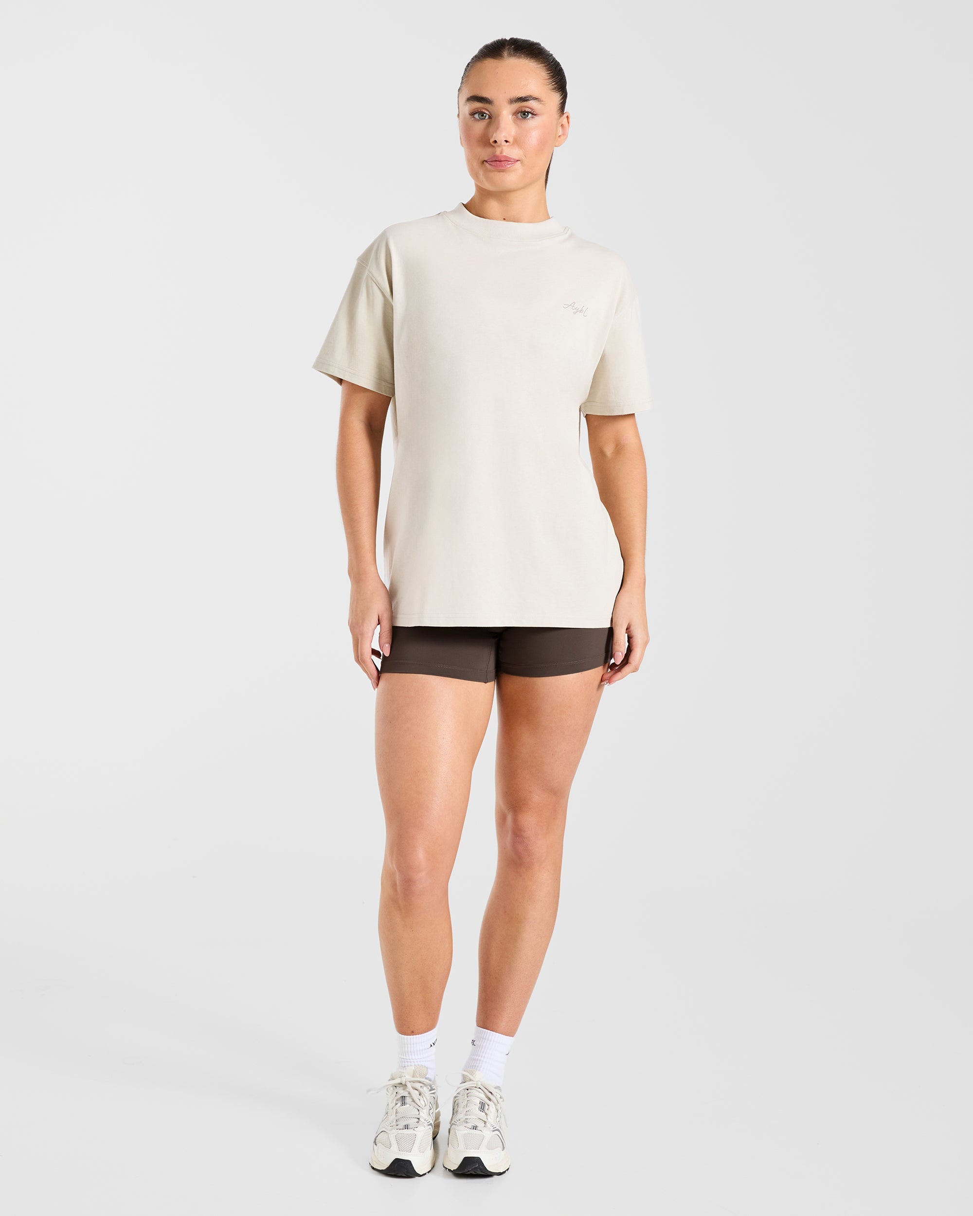 AYBL Studio Oversized T Shirt - Taupe Beige