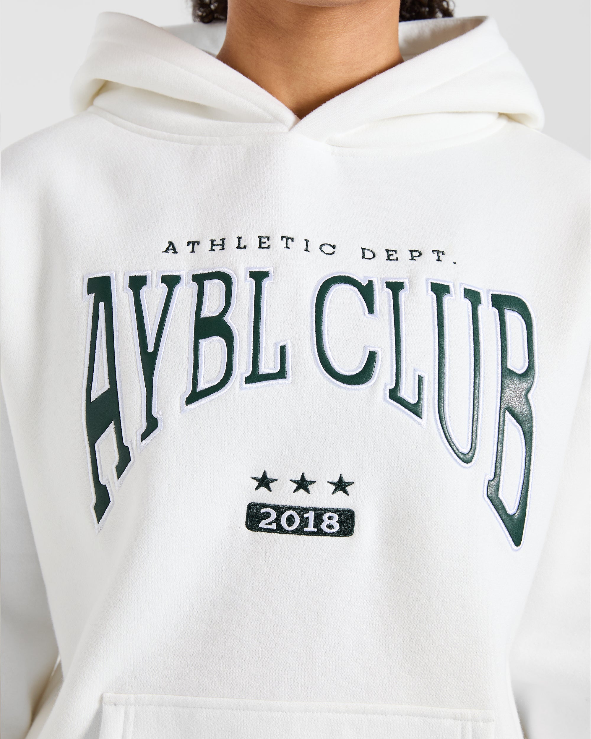 AYBL Club Oversized Hoodie - Off Blanc/Forest Vert