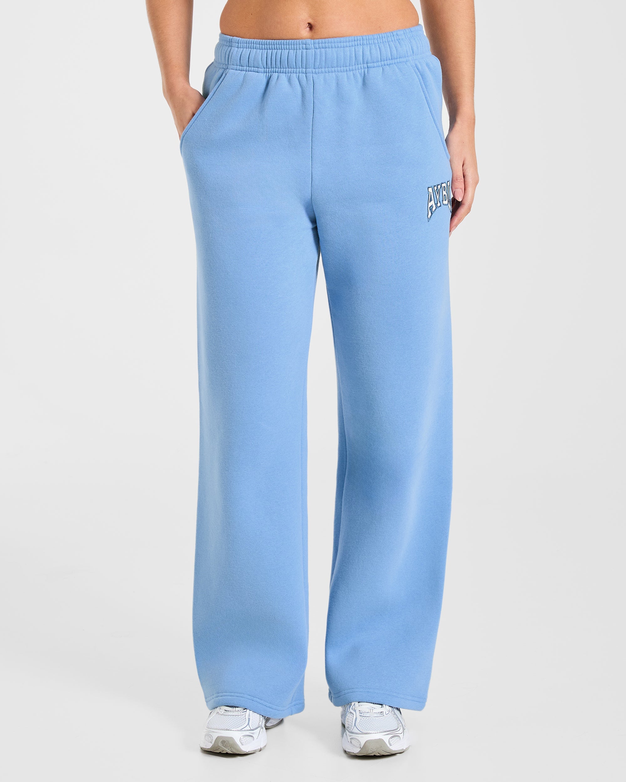 AYBL Club Oversized Straight Leg Joggers - Bleu