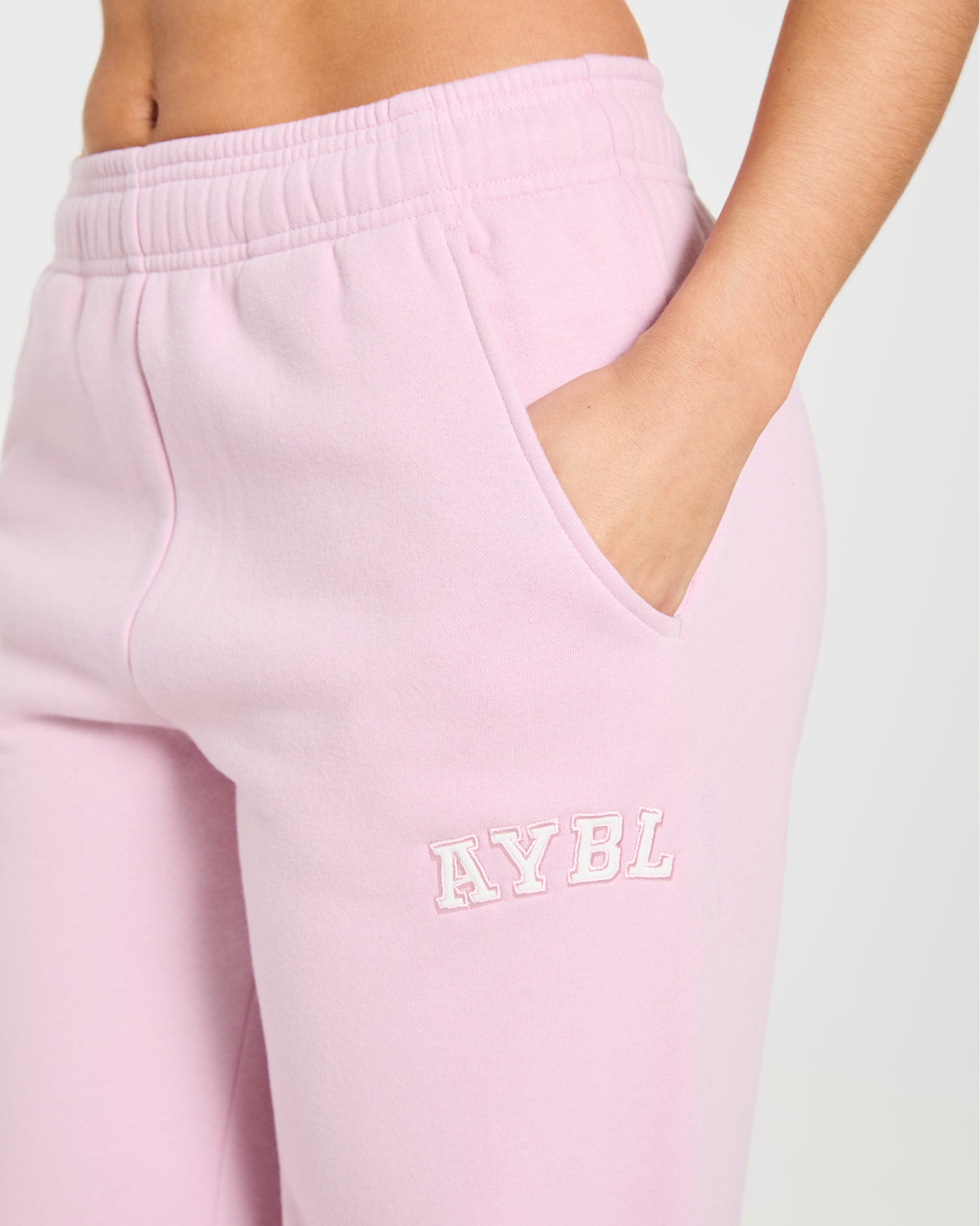 Varsity 2.0 Oversized Straight Leg Joggers - Iced Rose