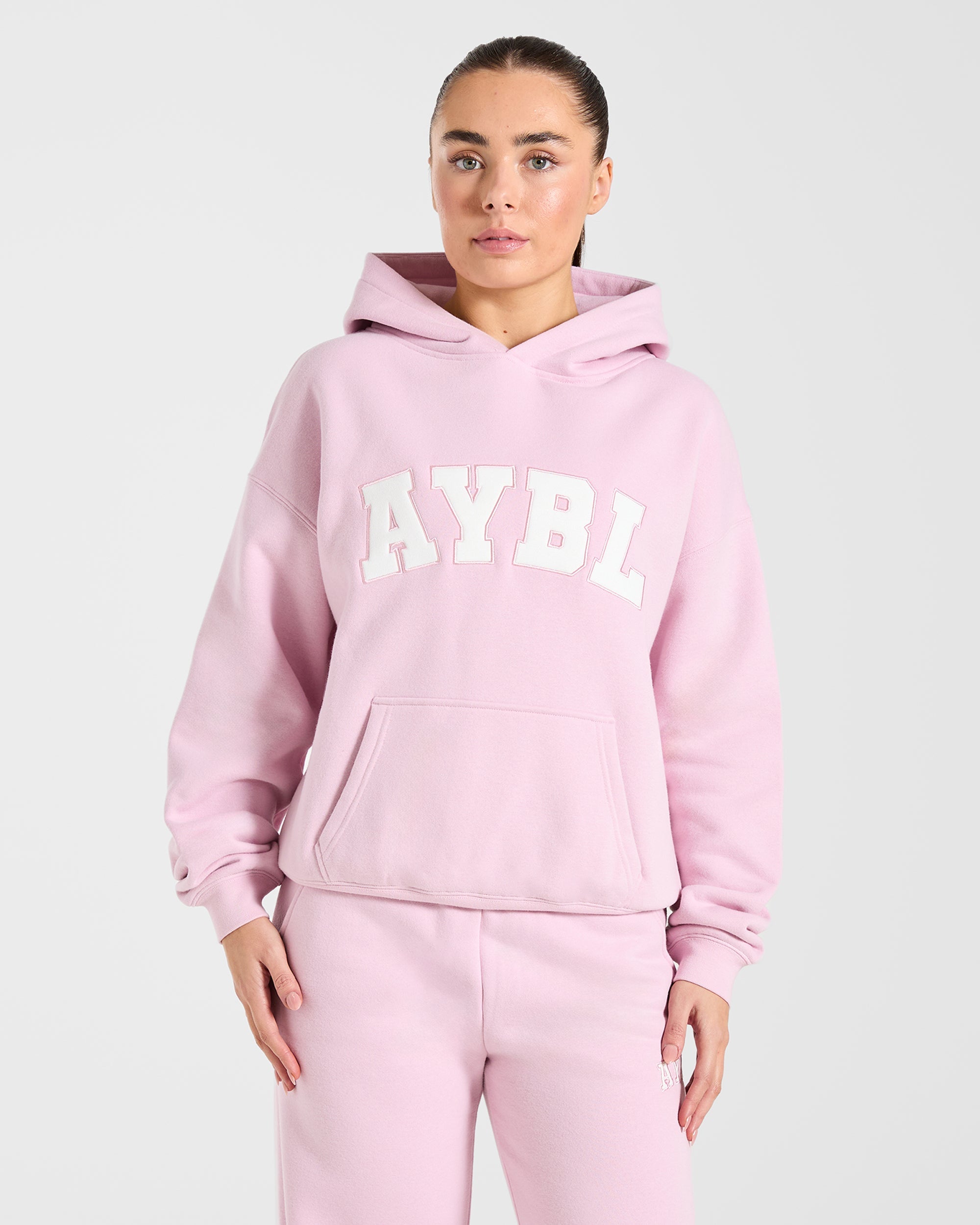 Varsity 2.0 Oversized Hoodie - Iced Rose
