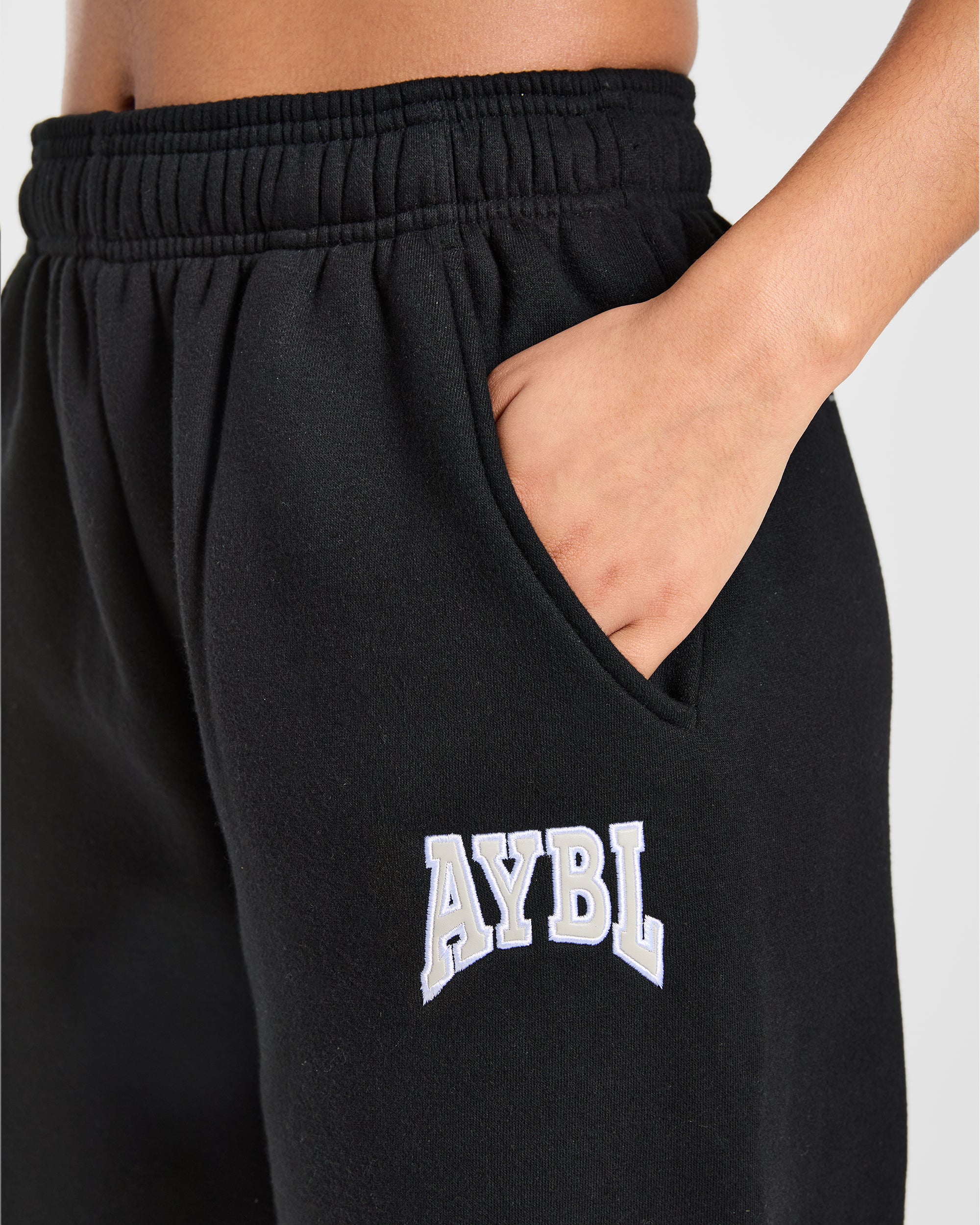 AYBL Club Oversized Straight Leg Joggers - Noir