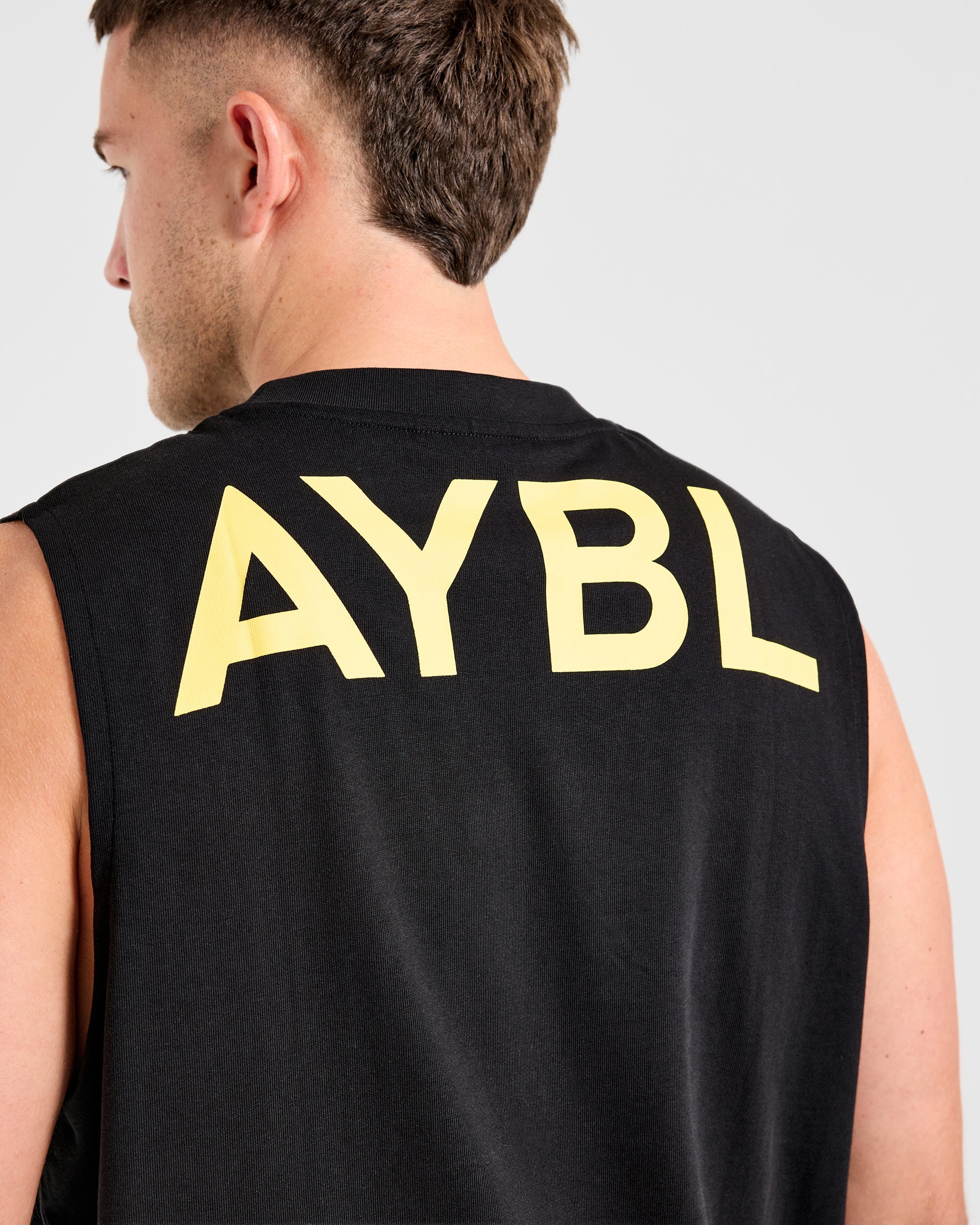Essential Oversized Graphic Tank - Noir/Jaune