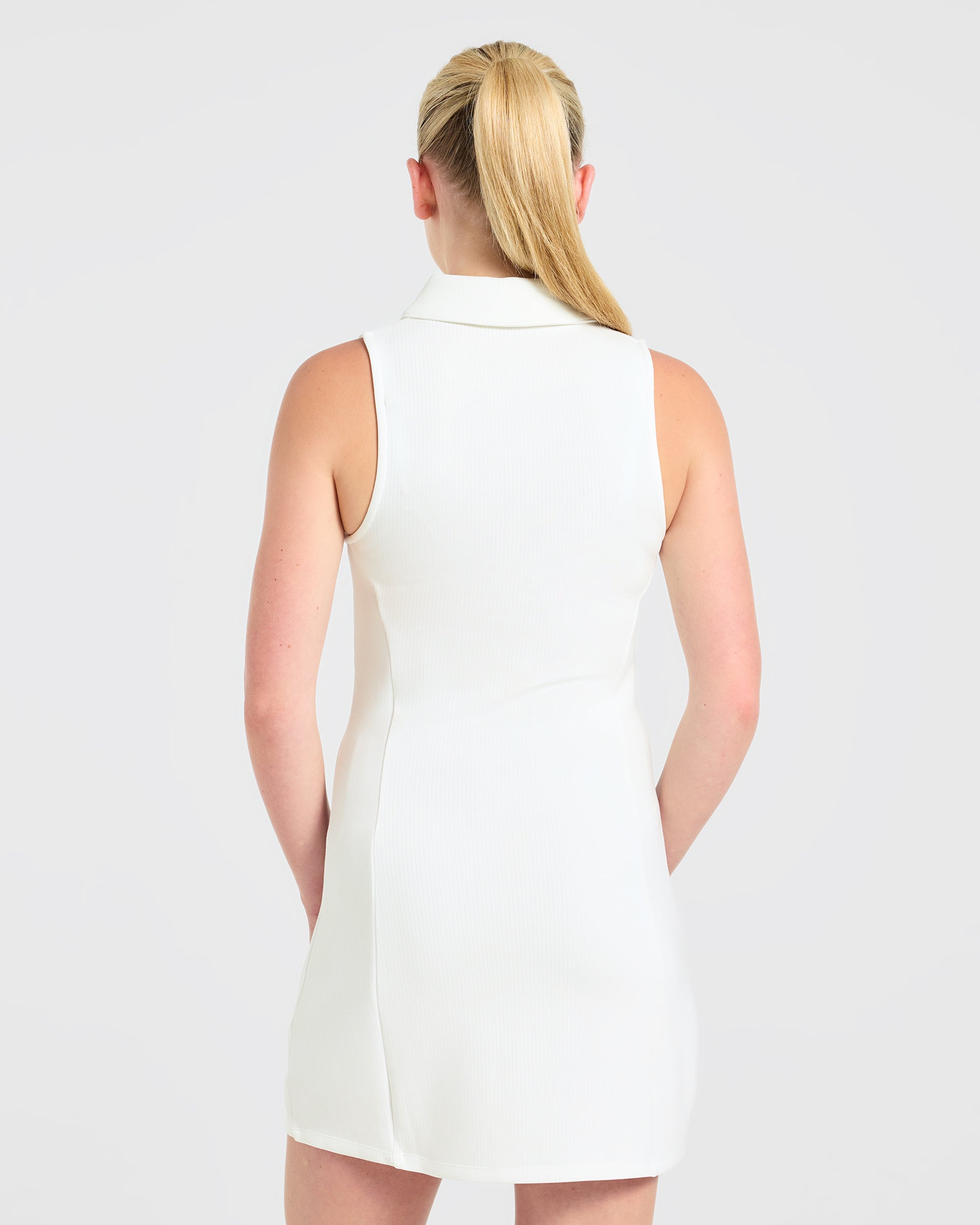 Signature Collar Dress - Blanc
