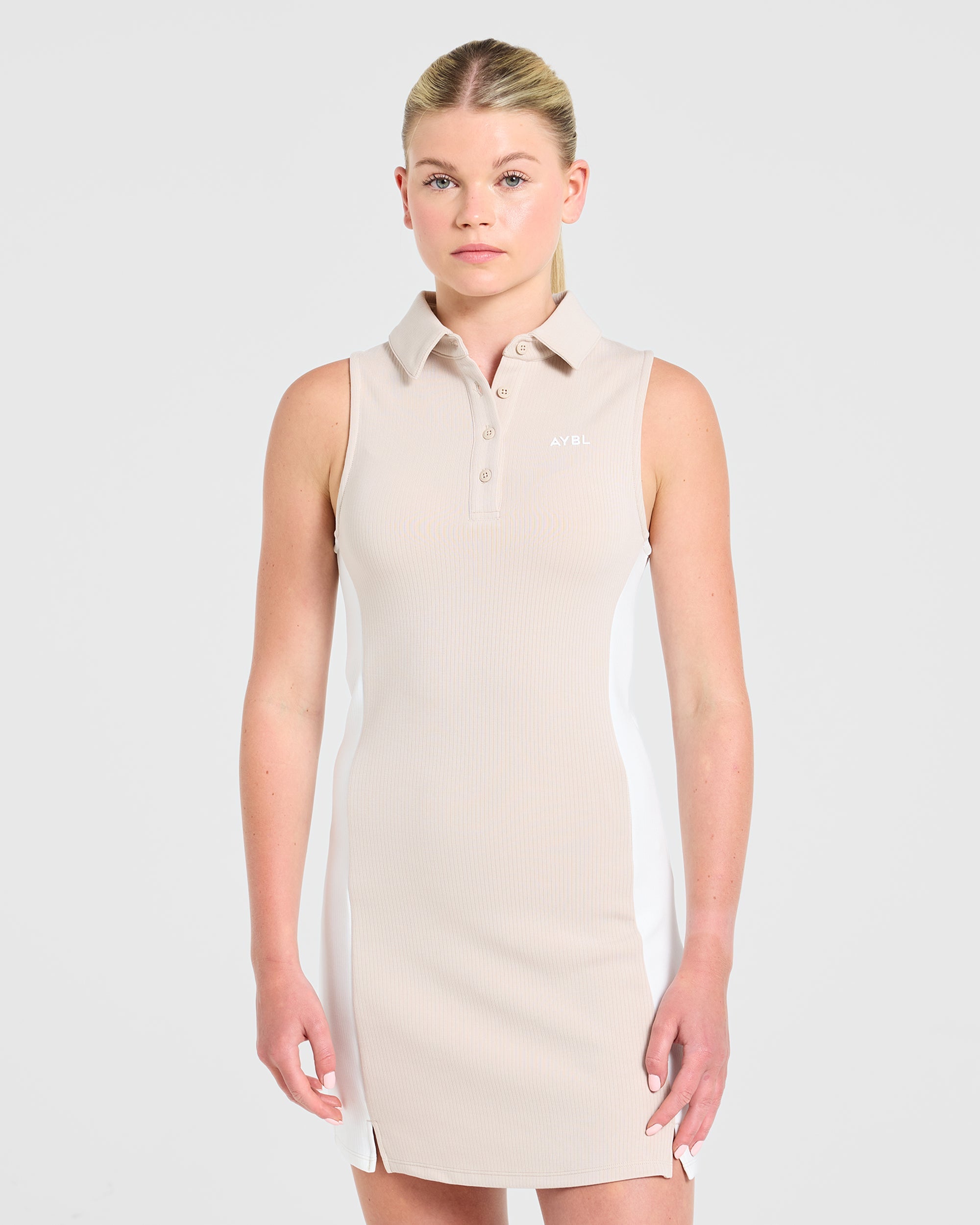 Signature Collar Dress - Sand