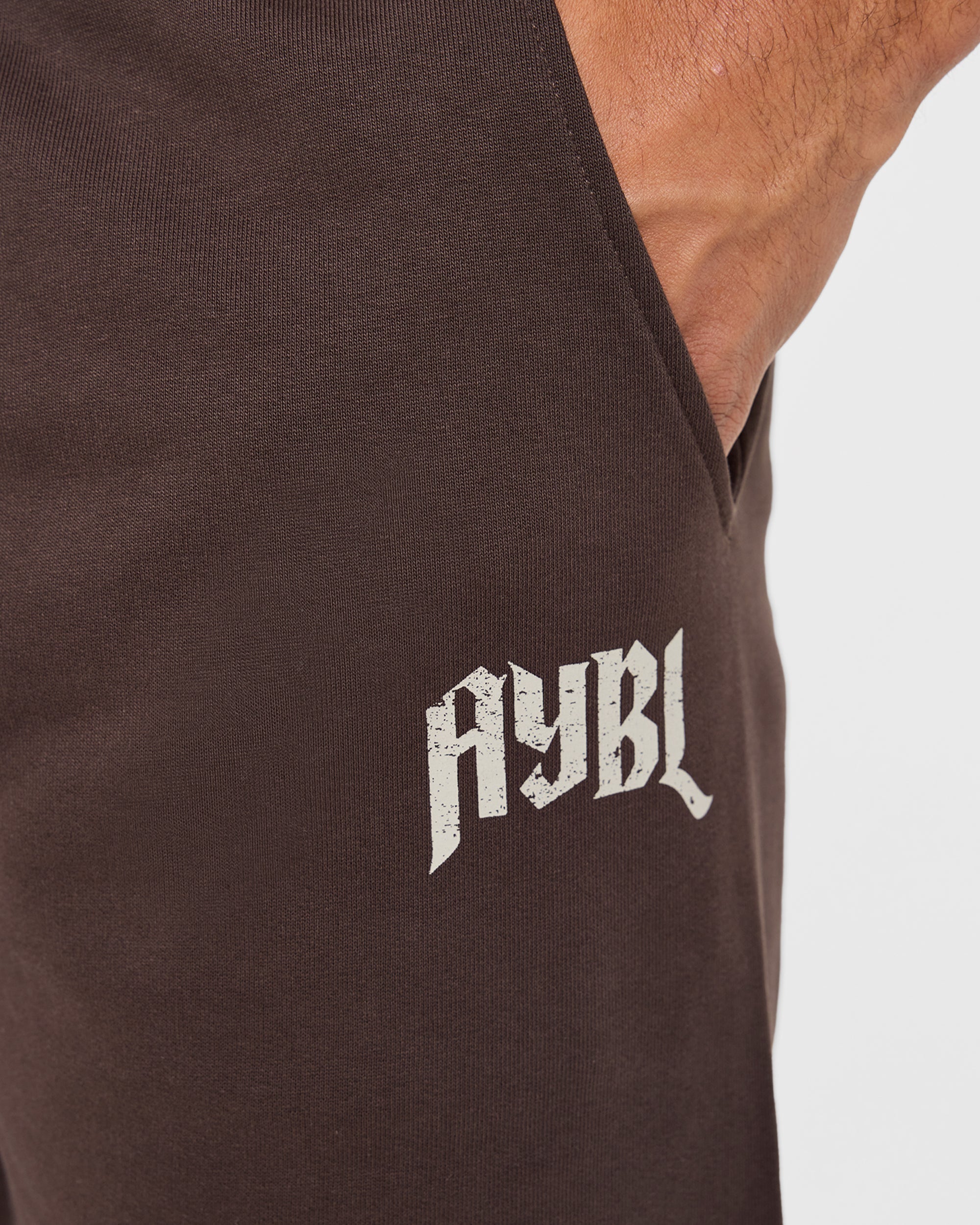 Heavy Lifting Gothic Oversized Joggers - Marron/Crème
