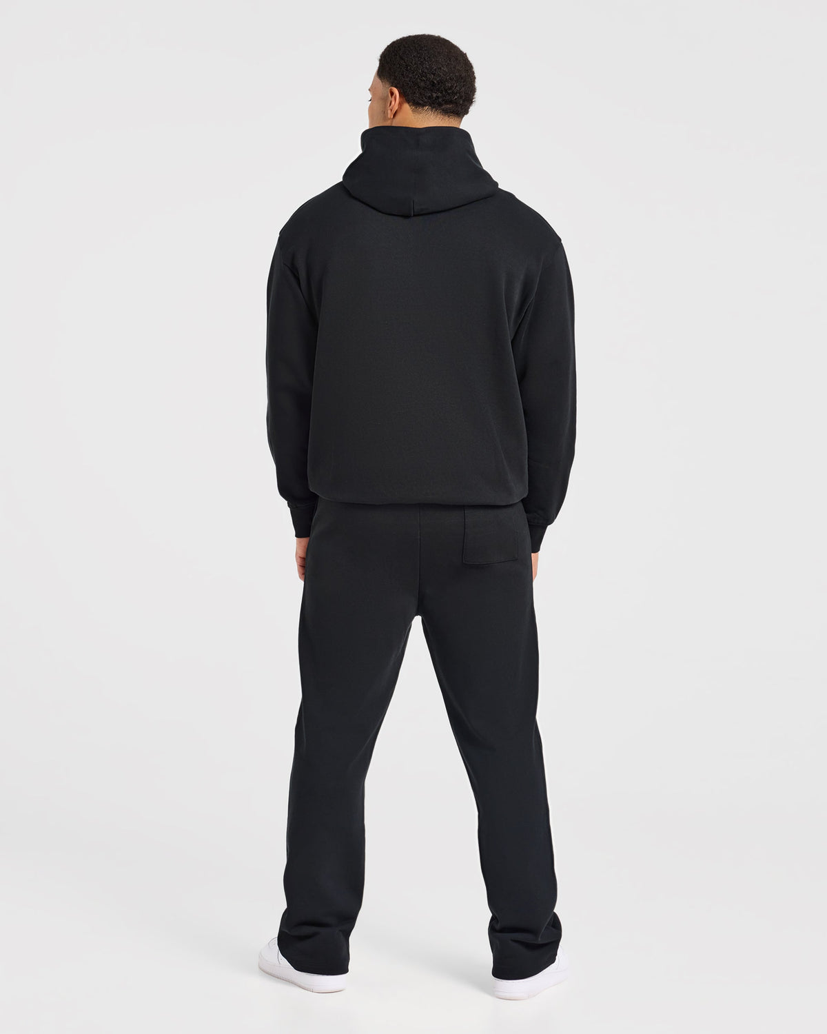 Effortless Oversized Straight Leg Joggers - Noir