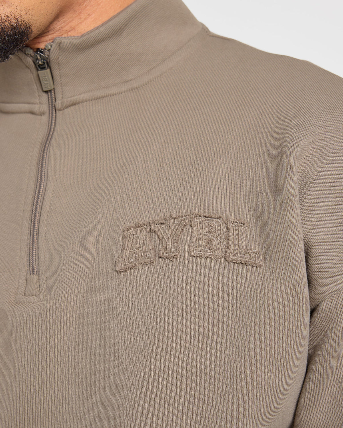 Effortless Oversized 1/4 Zip Pullover - Deep Ecru