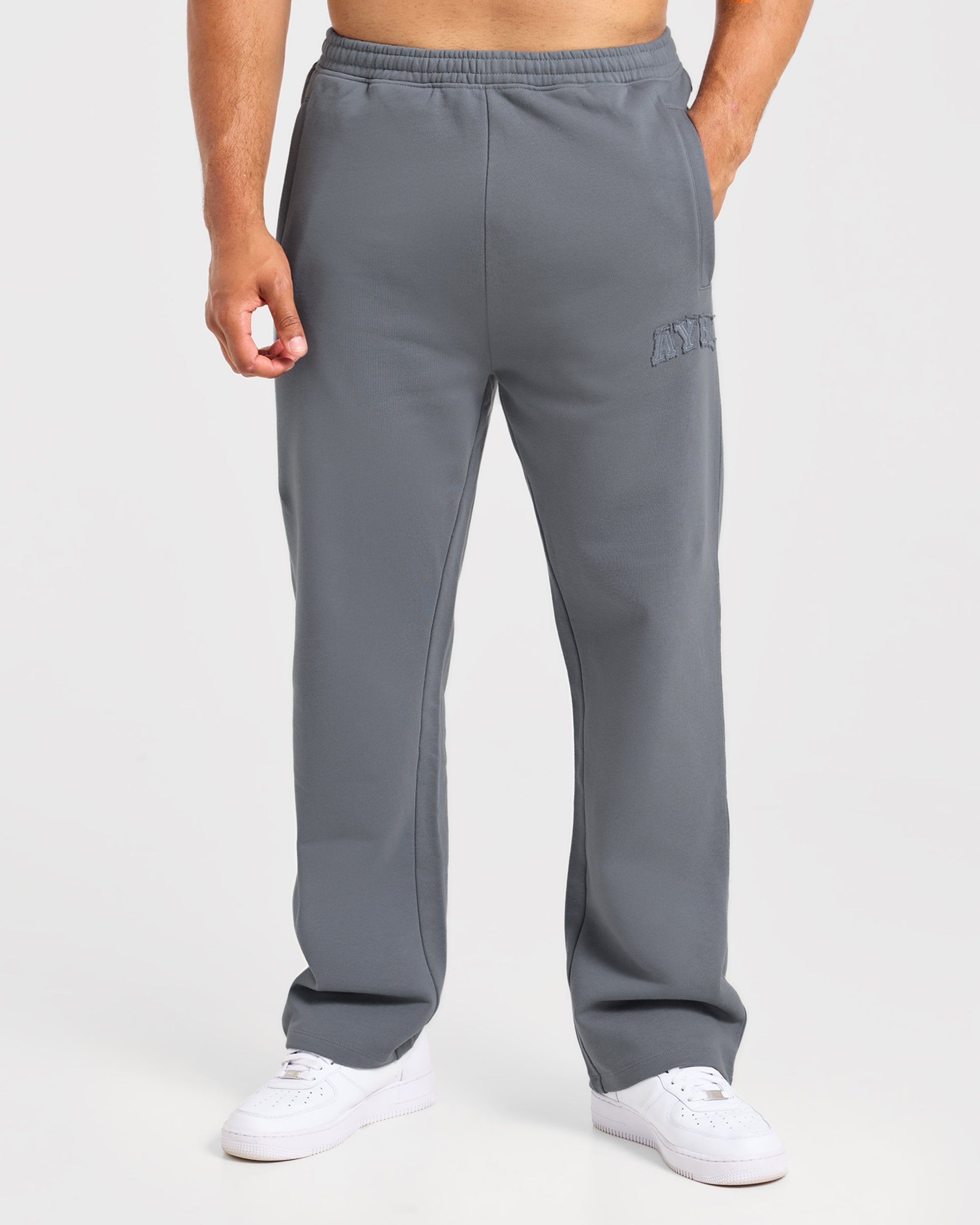 Effortless Oversized Straight Leg Joggers - Deep Slate