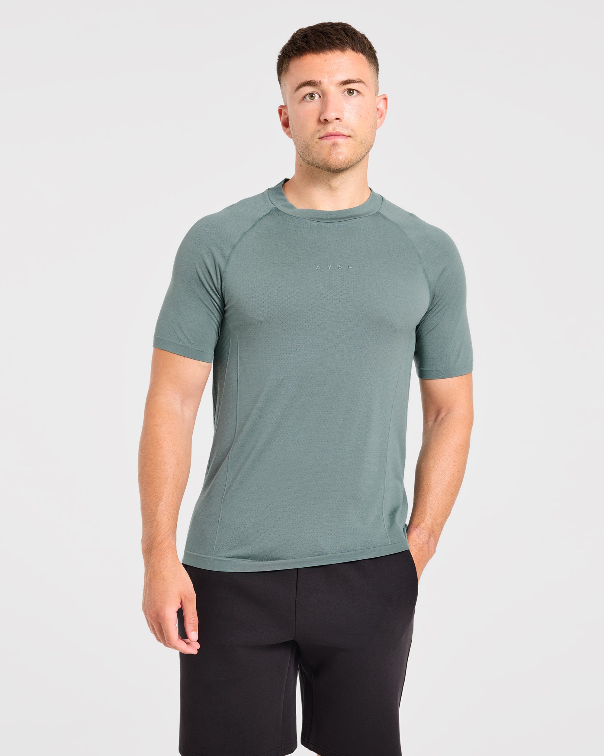 Reinforce Performance Seamless T Shirt - Muted Teal
