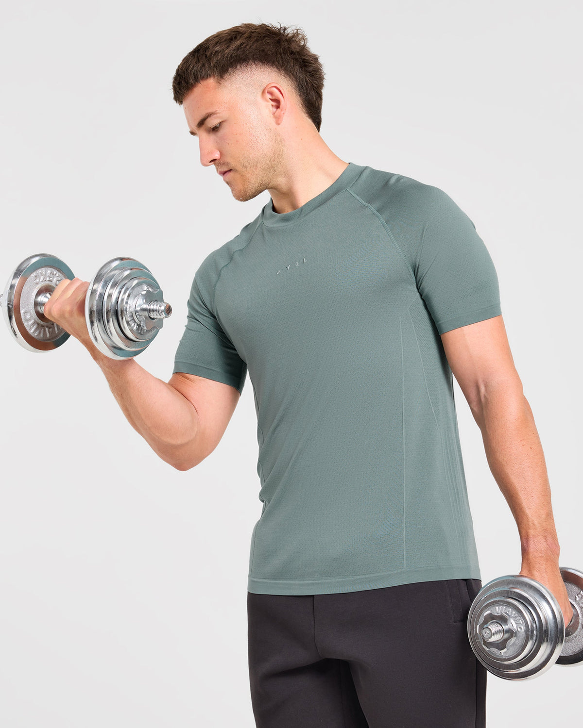 Reinforce Performance Seamless T Shirt - Muted Teal
