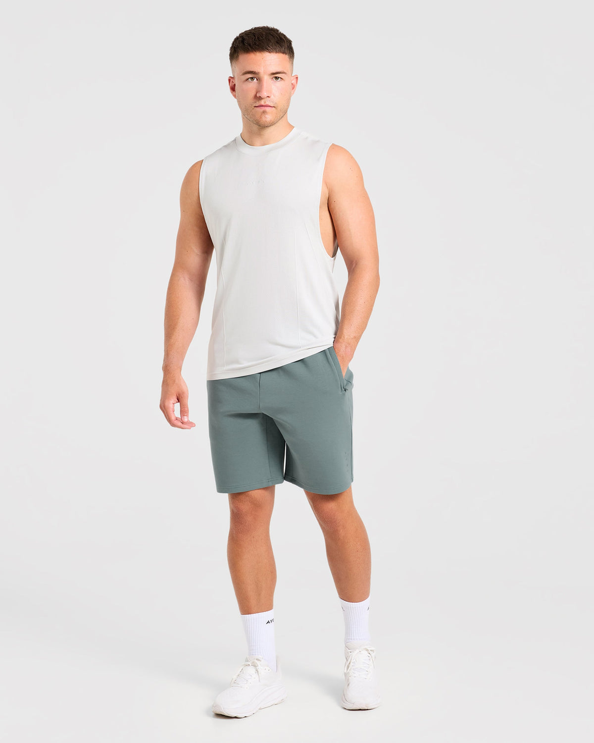 Reinforce Performance Seamless Tank - Light Stone Grey