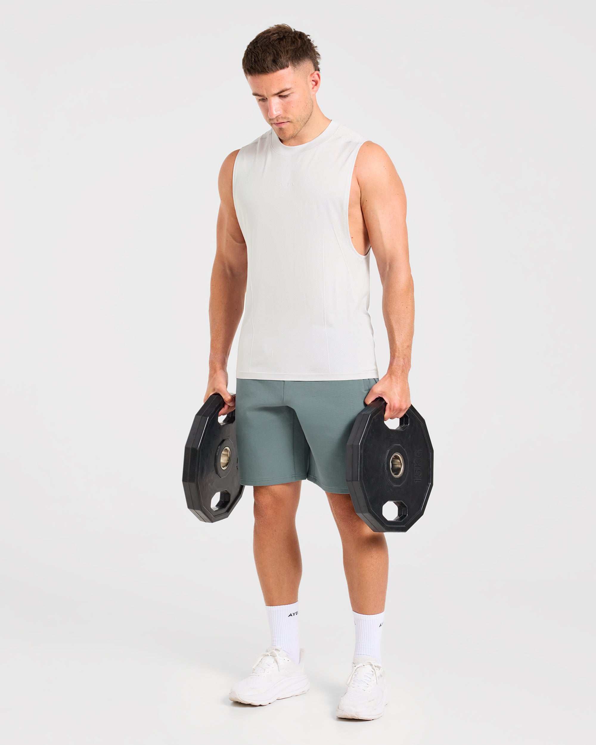 Reinforce Performance Seamless Tank - Light Stone Grey