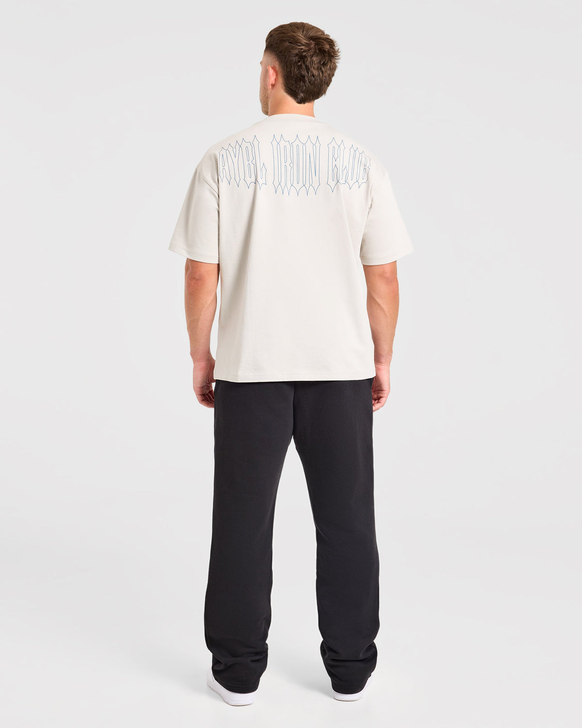 AYBL Iron Club Graphic Oversized T Shirt - Cloud Gris