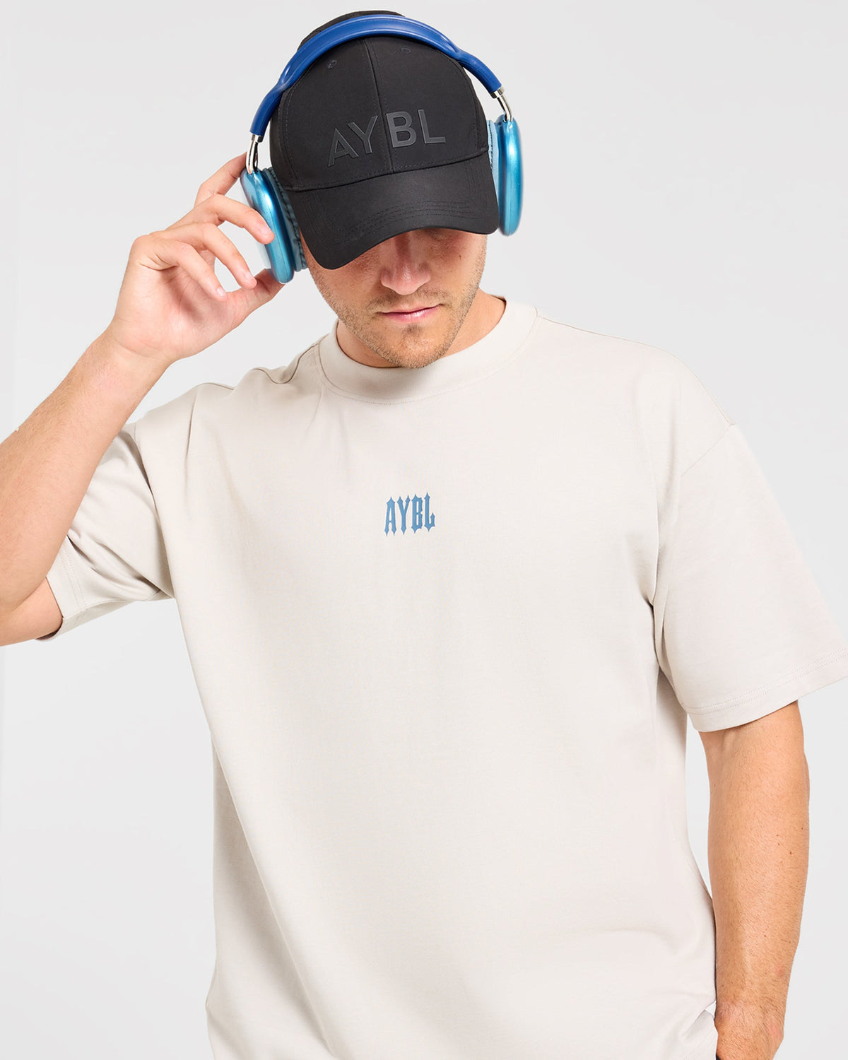 AYBL Iron Club Graphic Oversized T Shirt - Cloud Gris