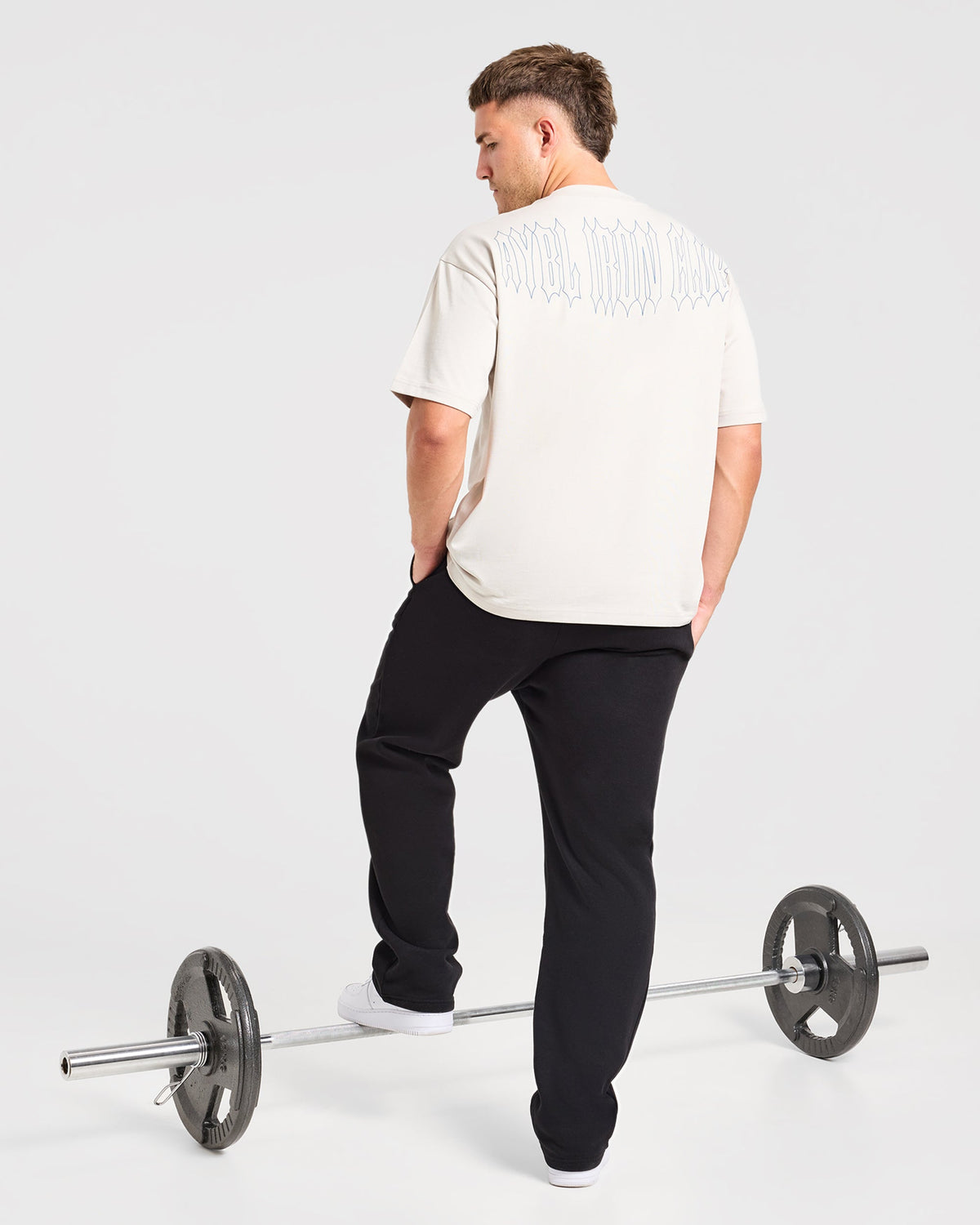 AYBL Iron Club Graphic Oversized T Shirt - Cloud Gris