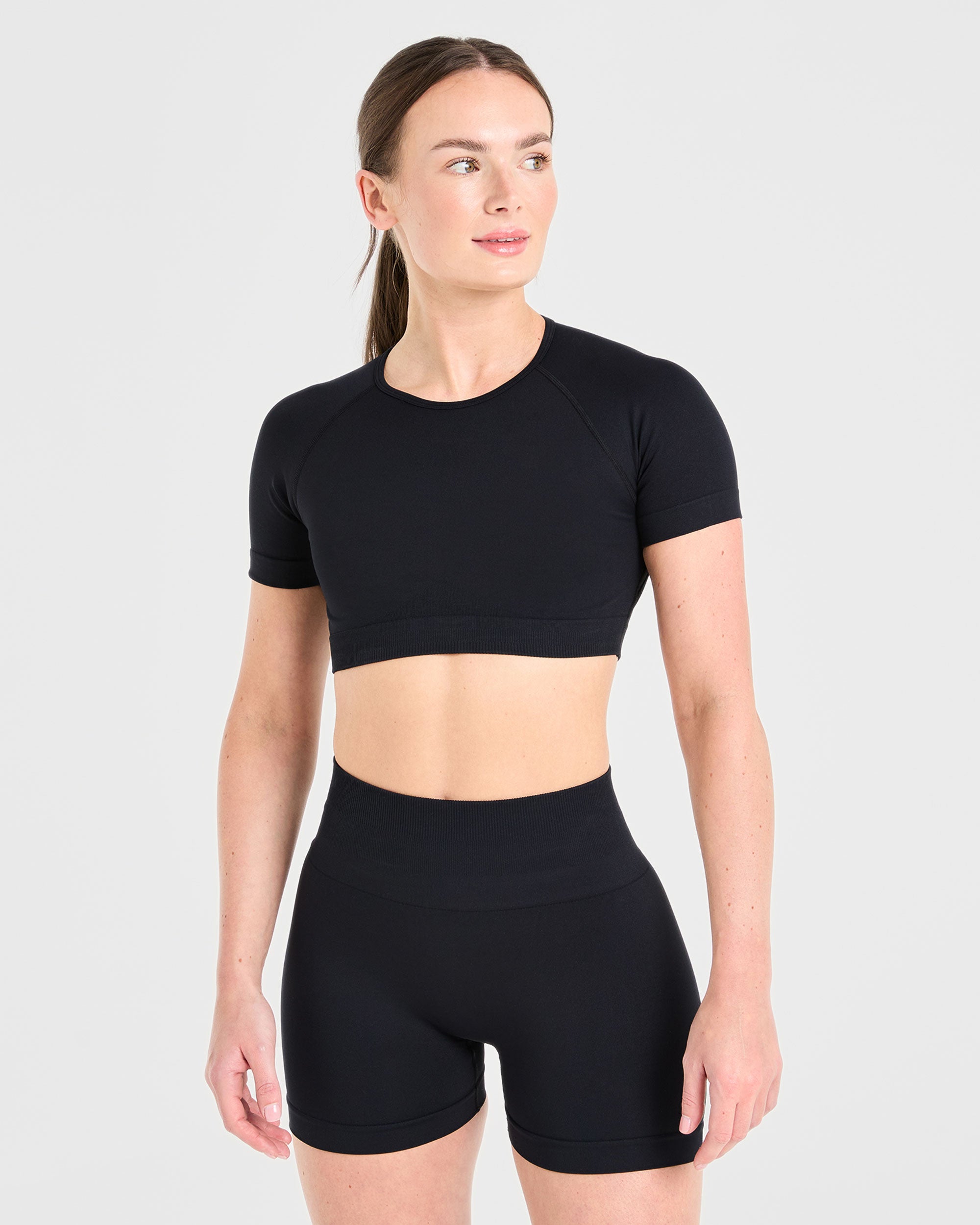 Power Seamless Crop Top - Noir