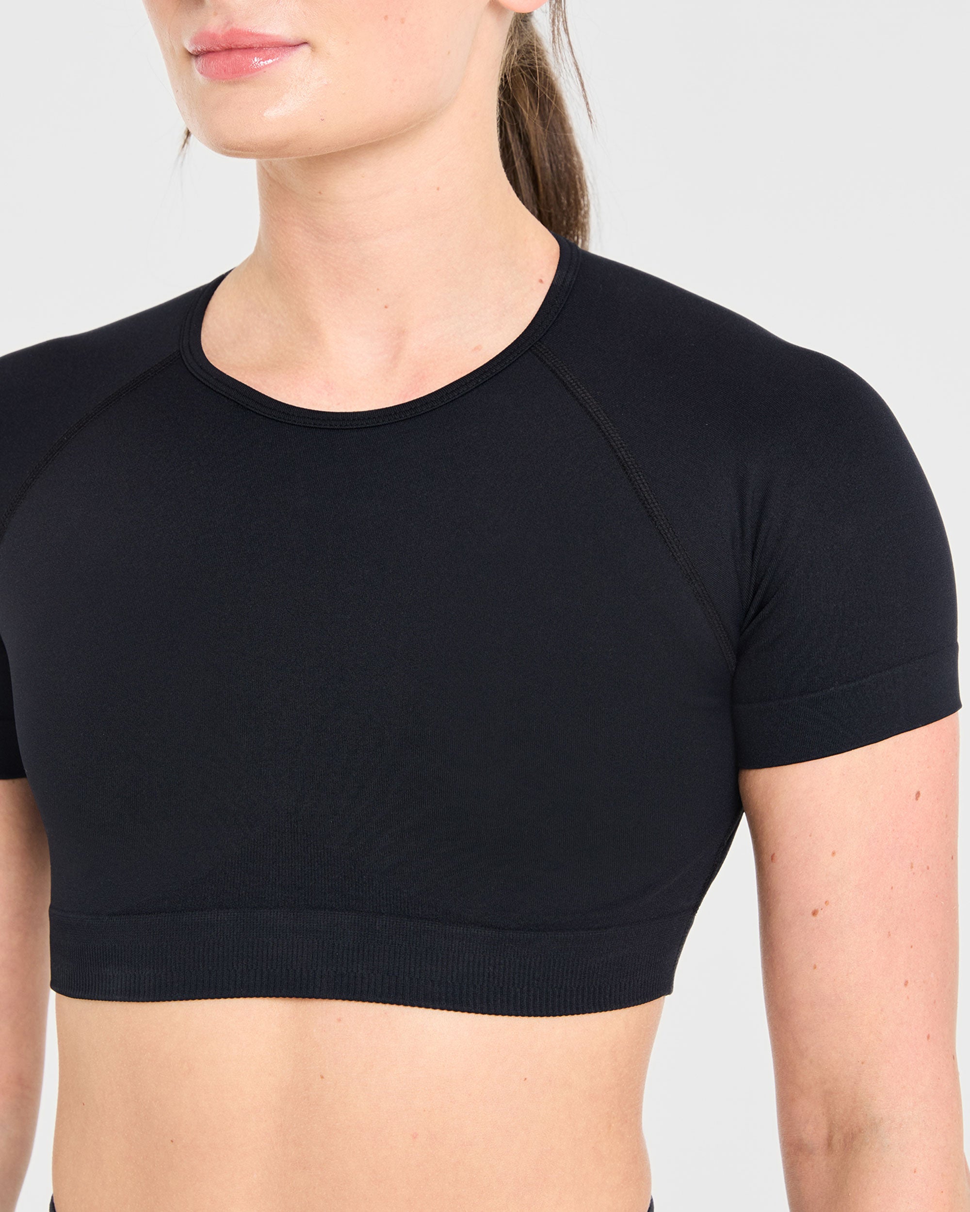 Power Seamless Crop Top - Noir