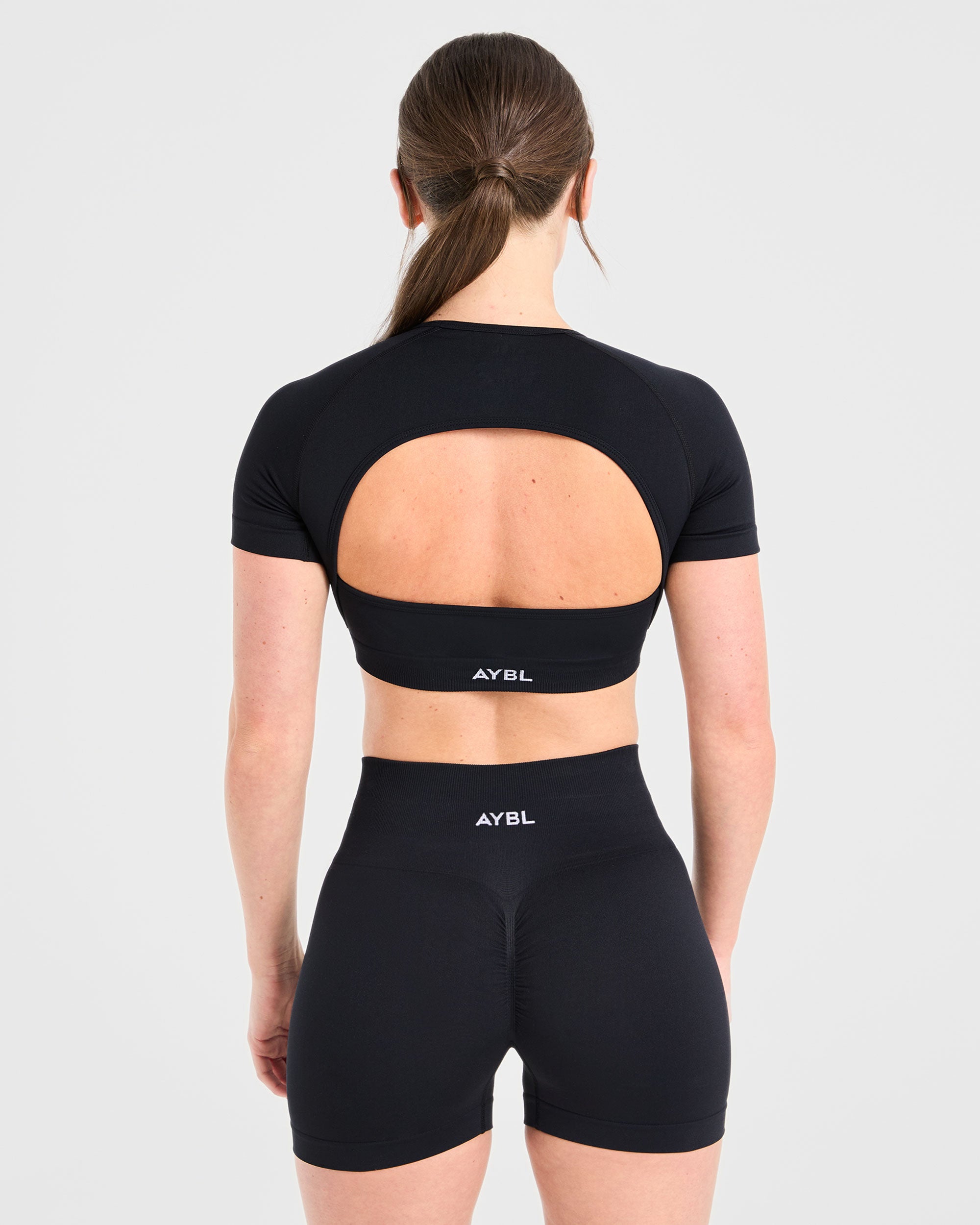 Power Seamless Crop Top - Noir