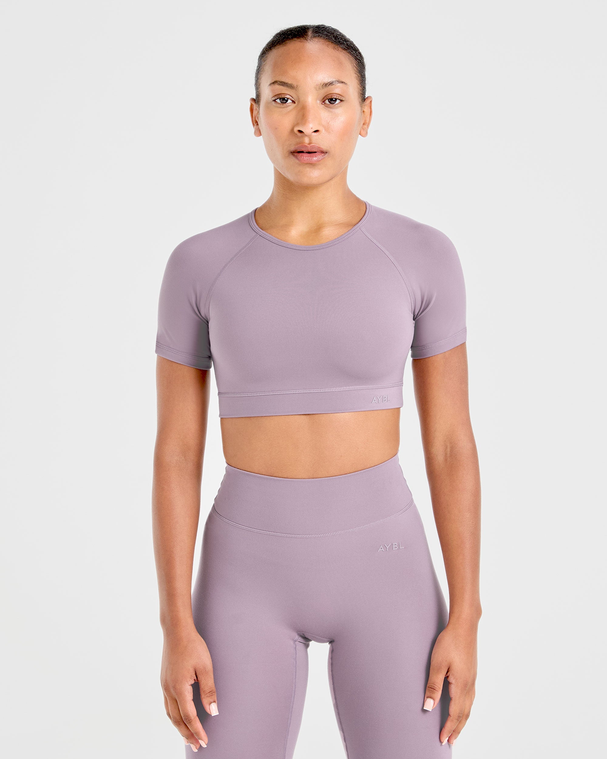 Staple Crop Top - Mauve Violet