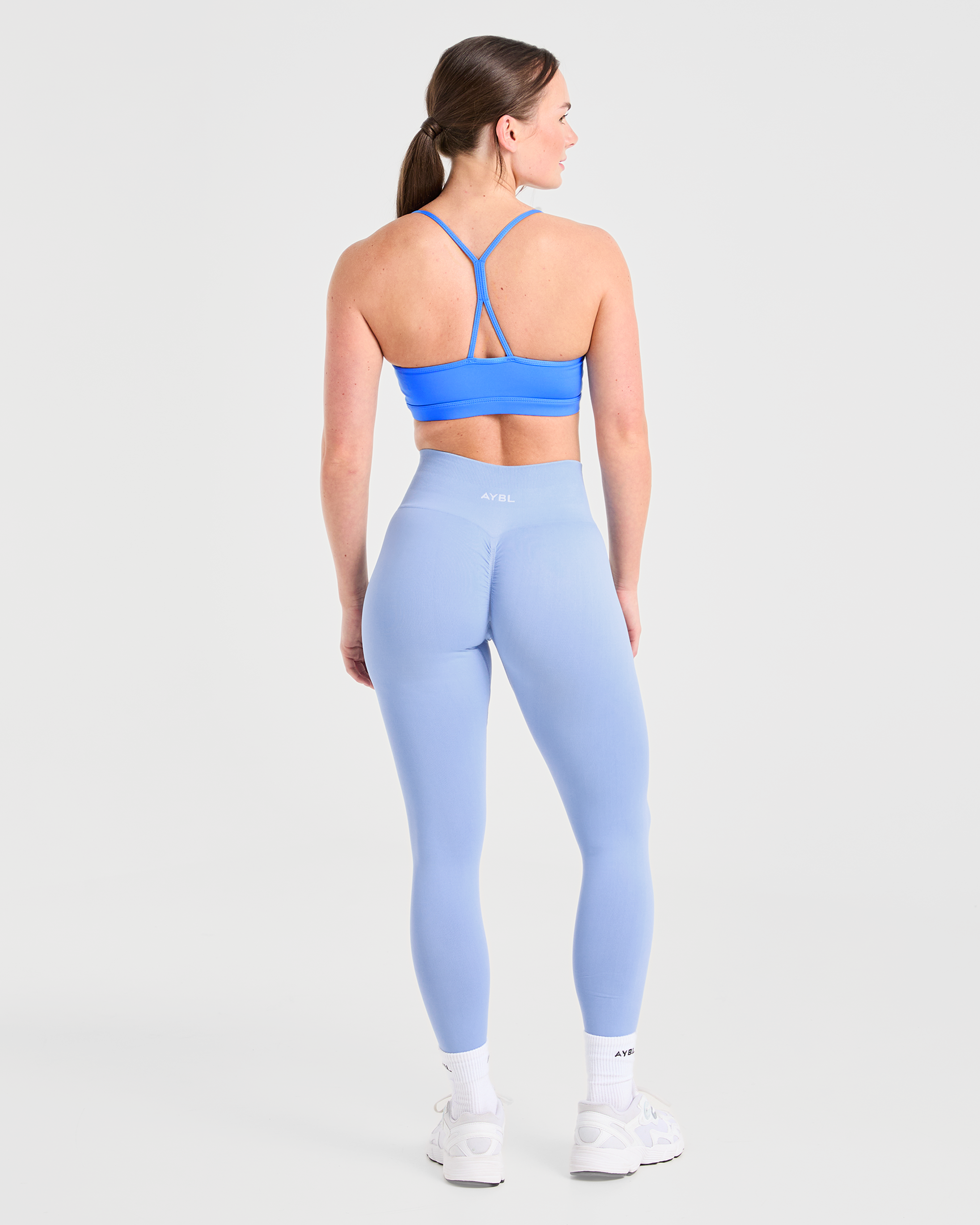 Essential Ruched Sports Bra - Summer Blue