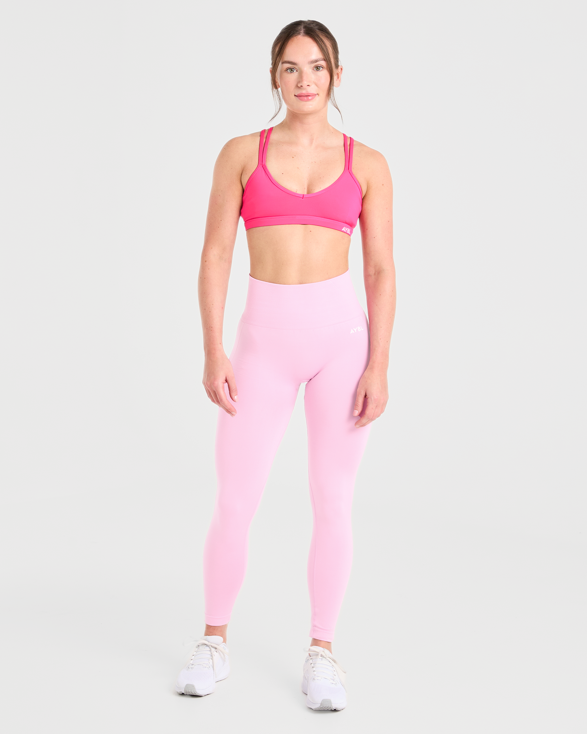 Essential Strappy Sports Bra - Hot Pink