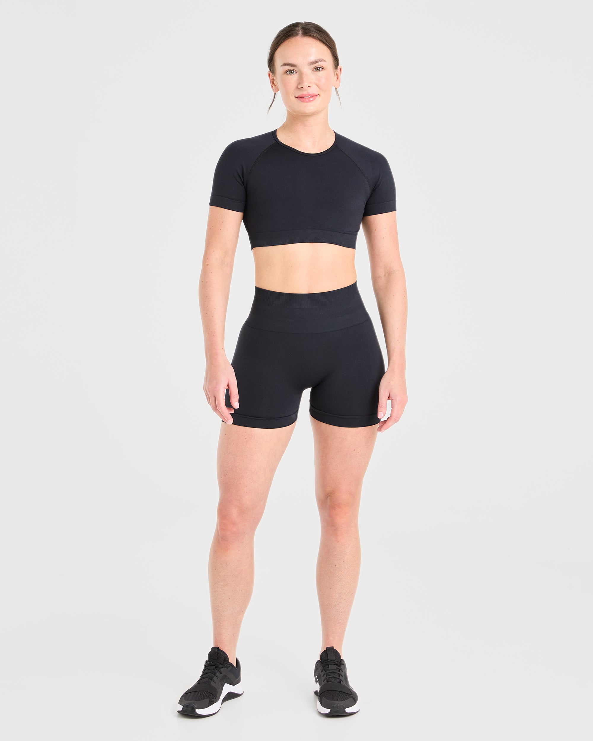 Power Seamless Crop Top - Noir