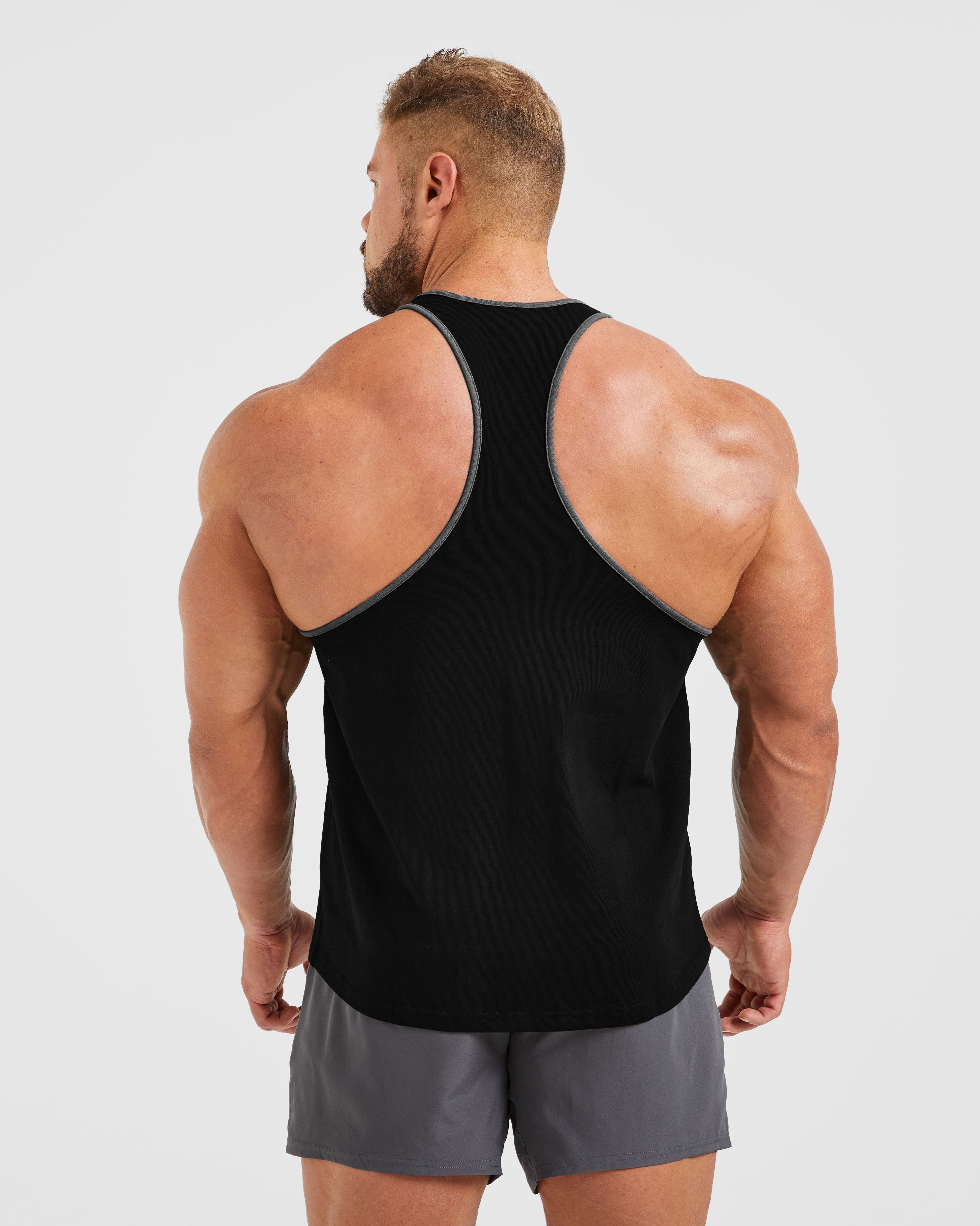 Wesley Vissers X Classic Bodybuilding Stringer - Noir/Charcoal