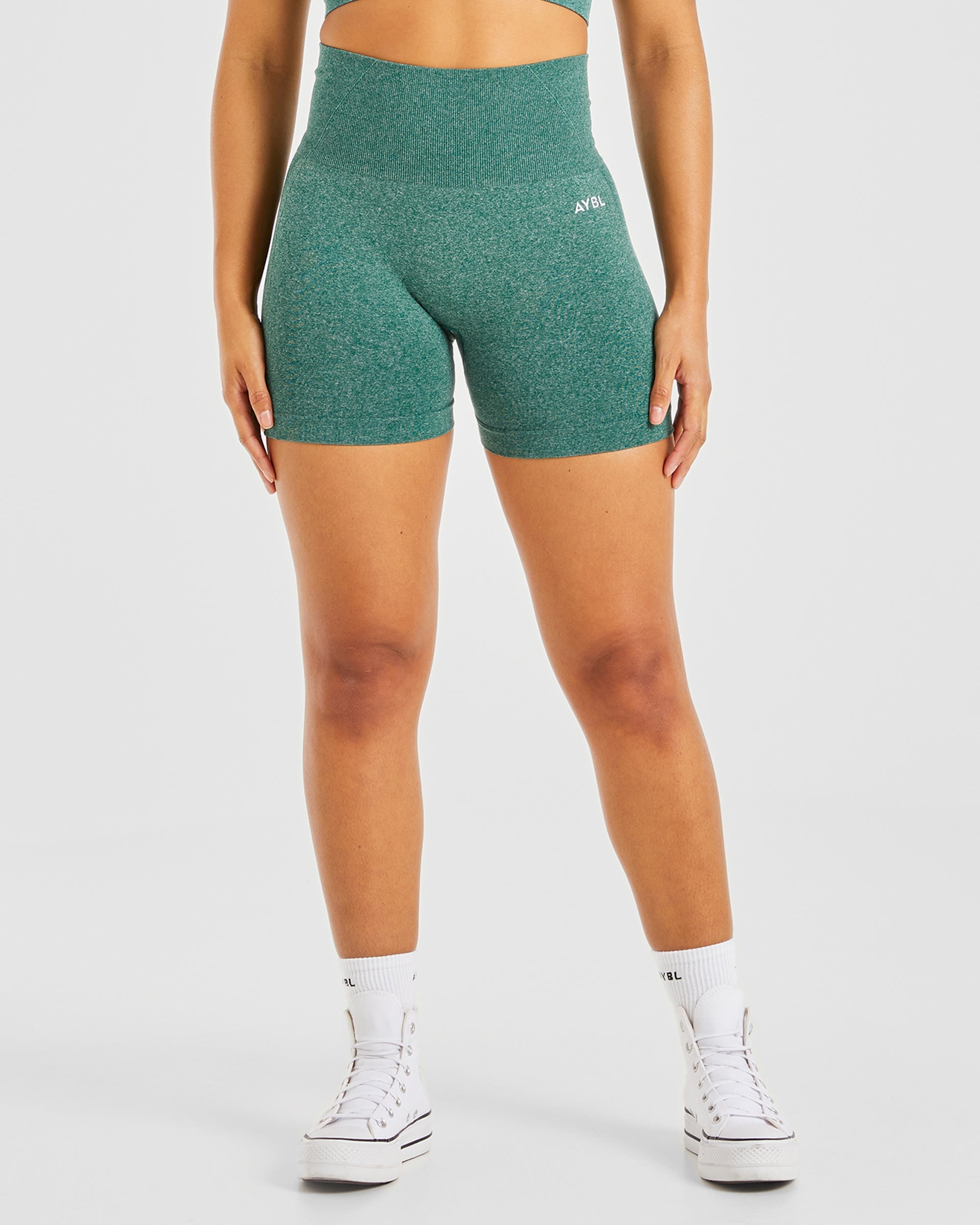 Empower Seamless Shorts - Forest Vert Marl