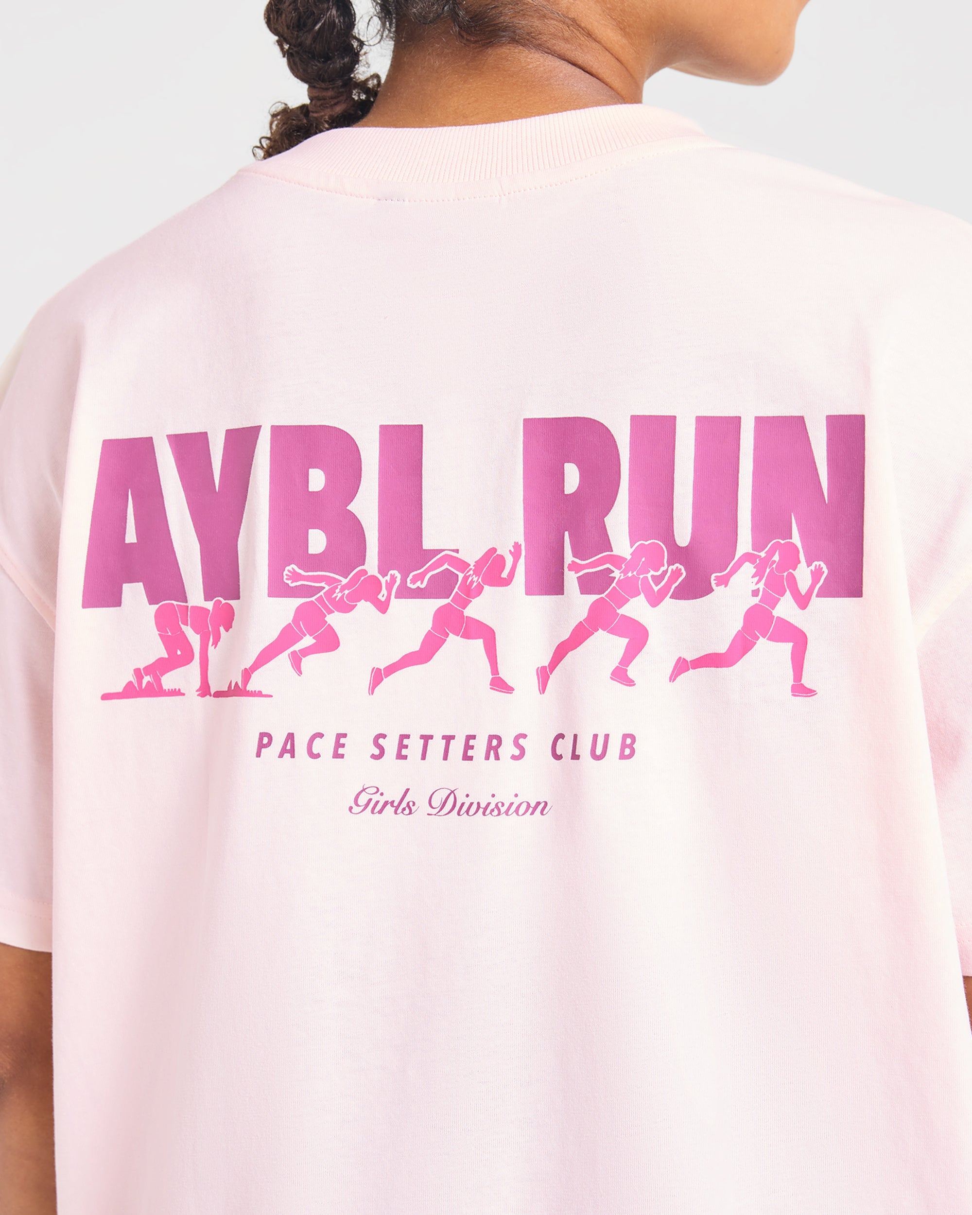 AYBL Run Oversized T Shirt - Baby Rose