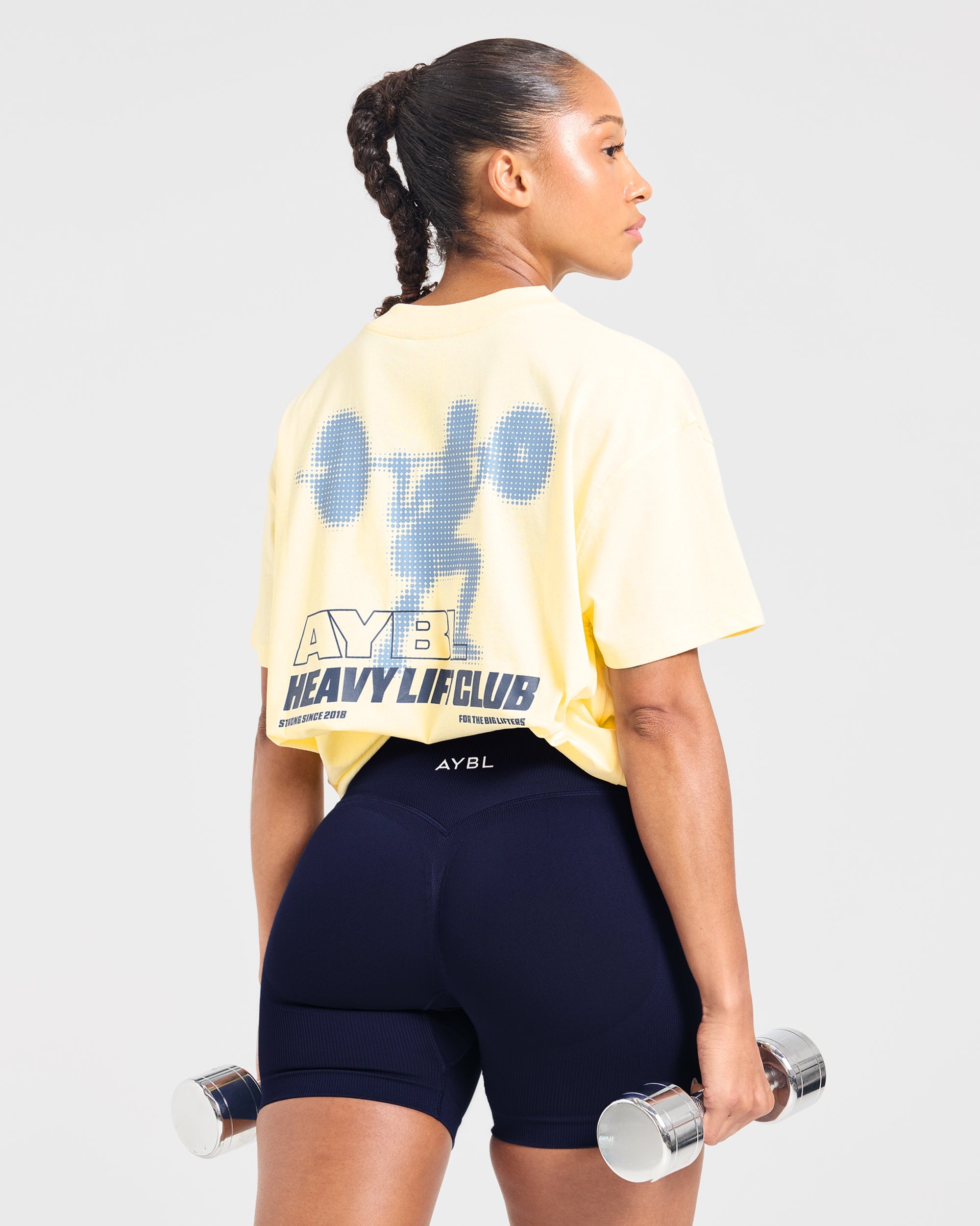 Heavy Lift Club Oversized T Shirt - Butter Jaune