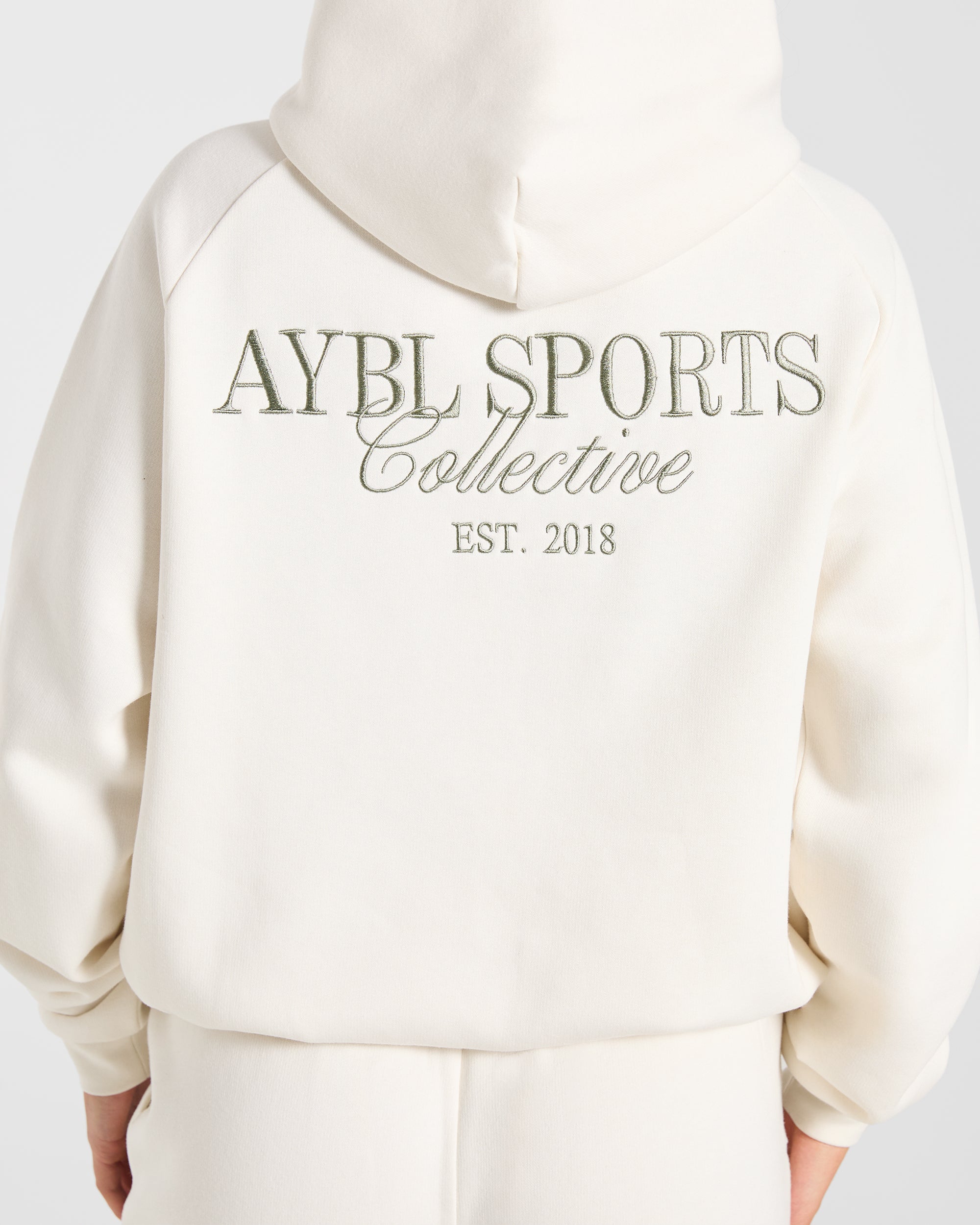 Sports Collective Oversized Hoodie - Off Off Blanc/Vert