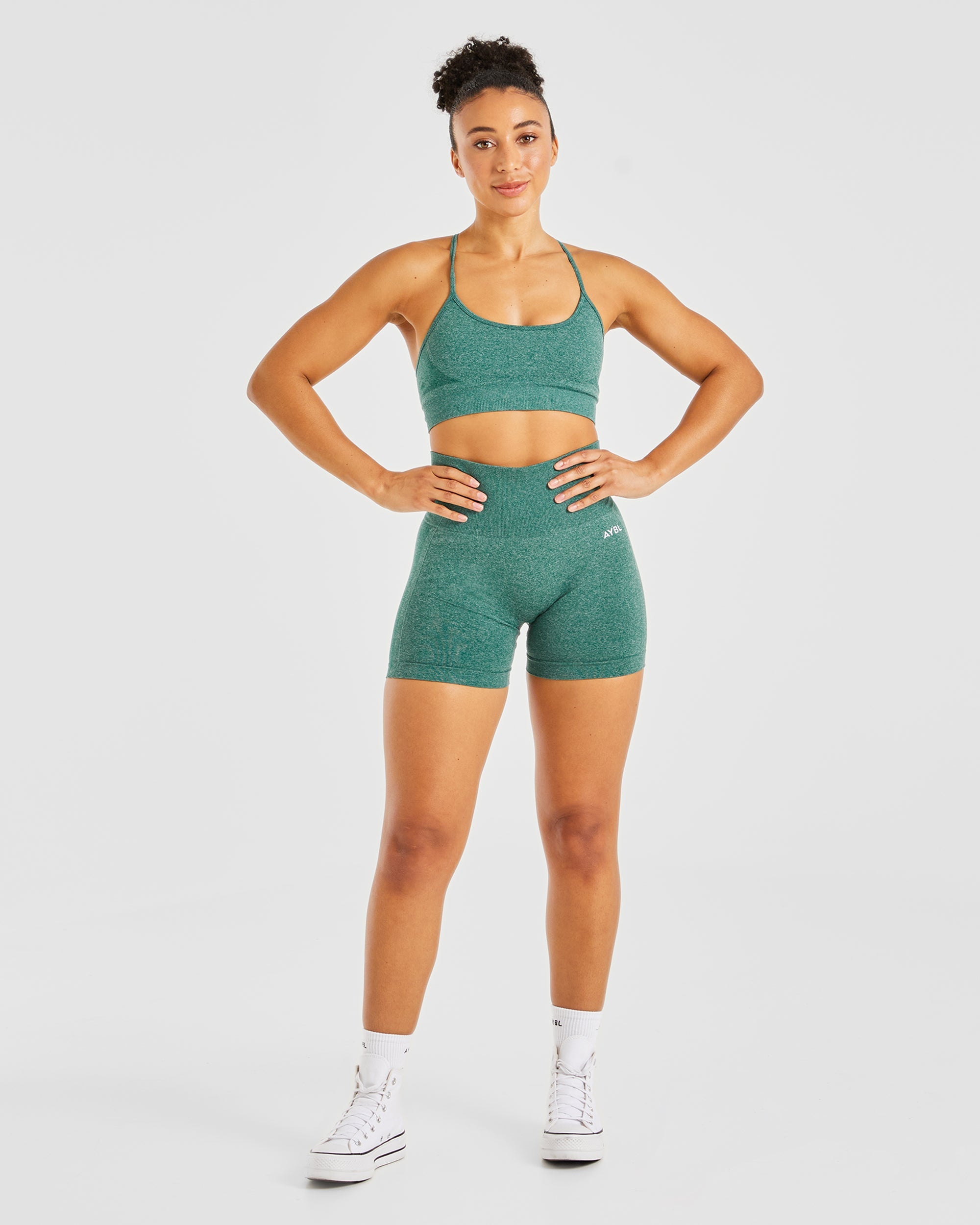 Empower Seamless Shorts - Forest Vert Marl