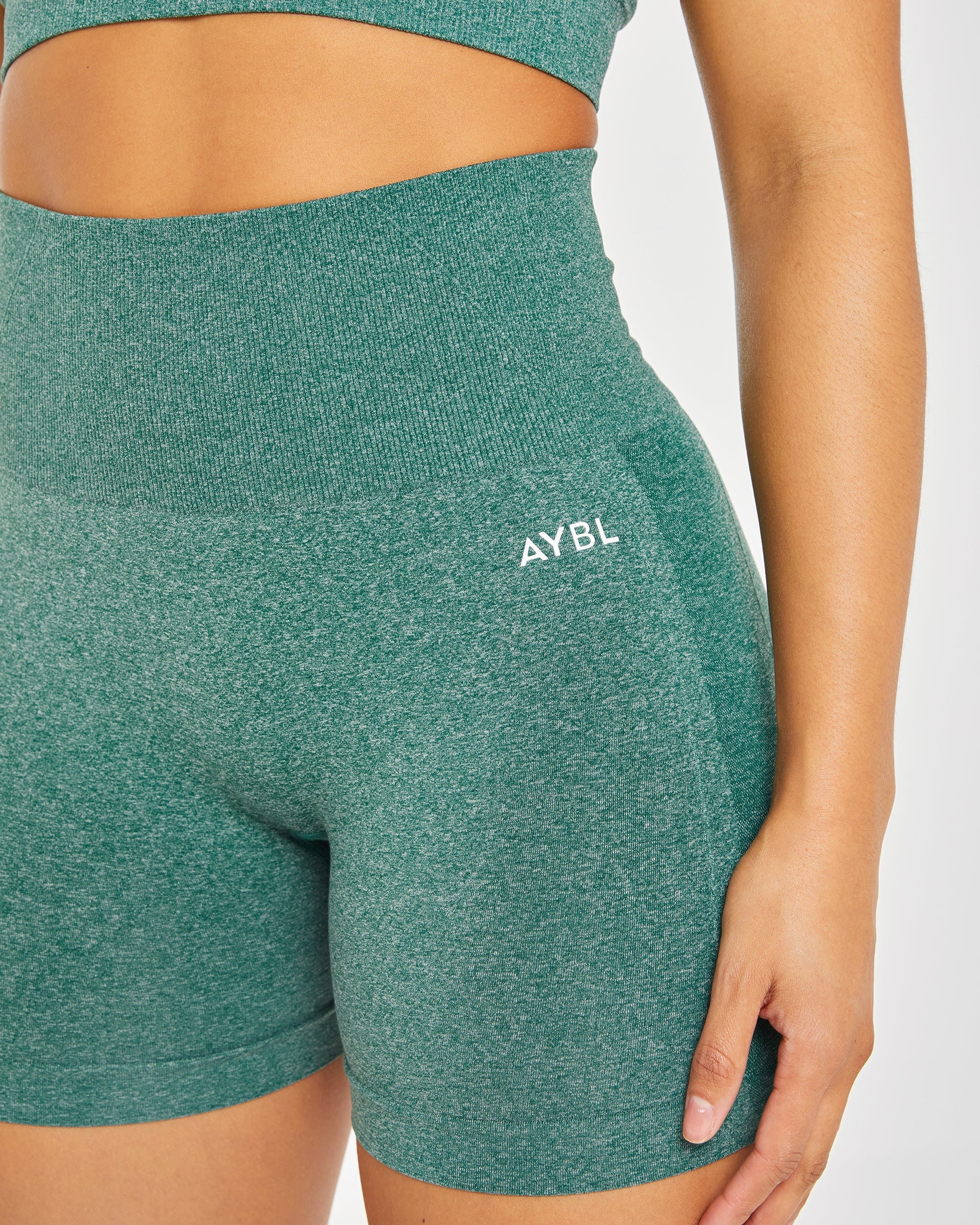 Empower Seamless Shorts - Forest Vert Marl