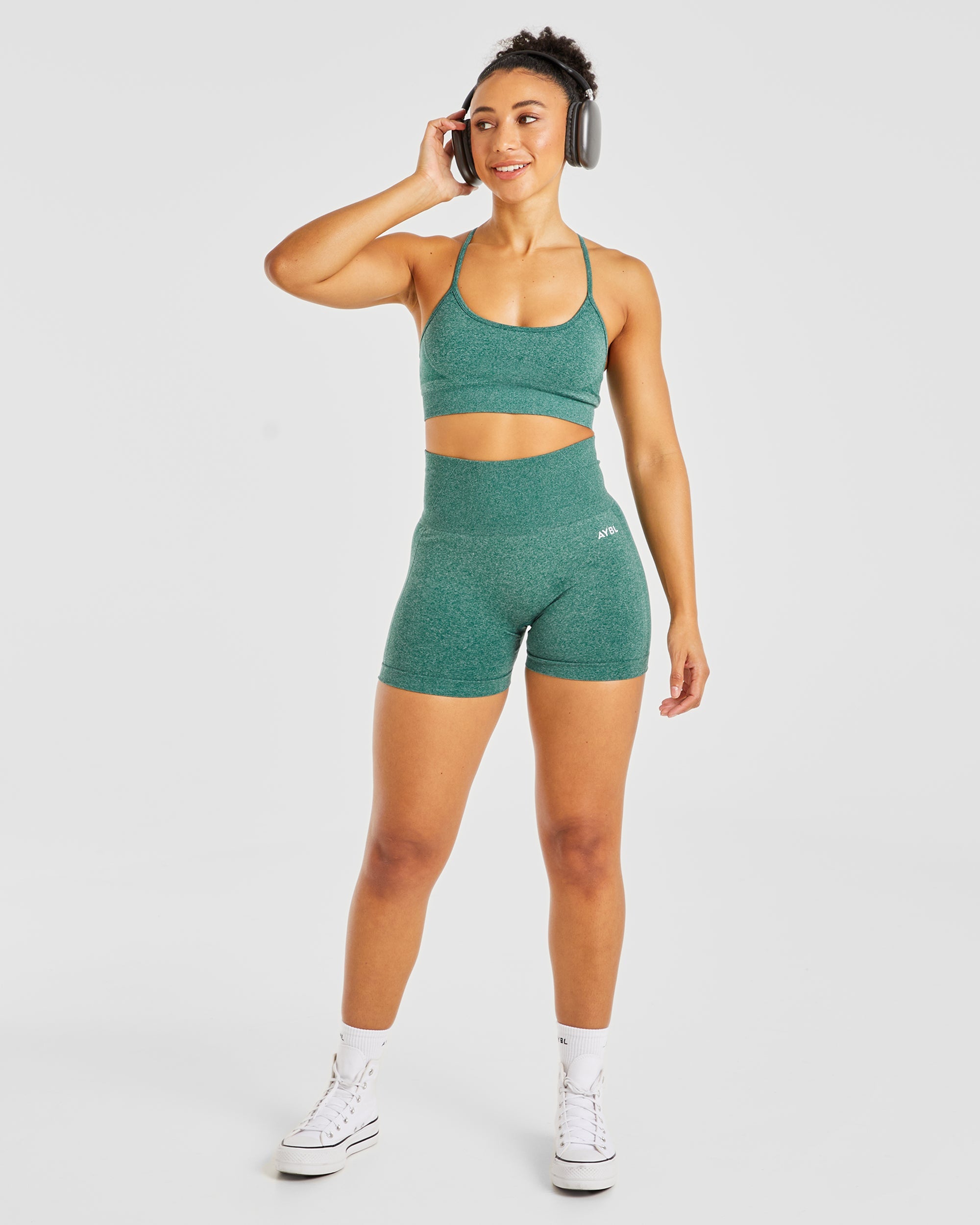 Empower Seamless Shorts - Forest Vert Marl