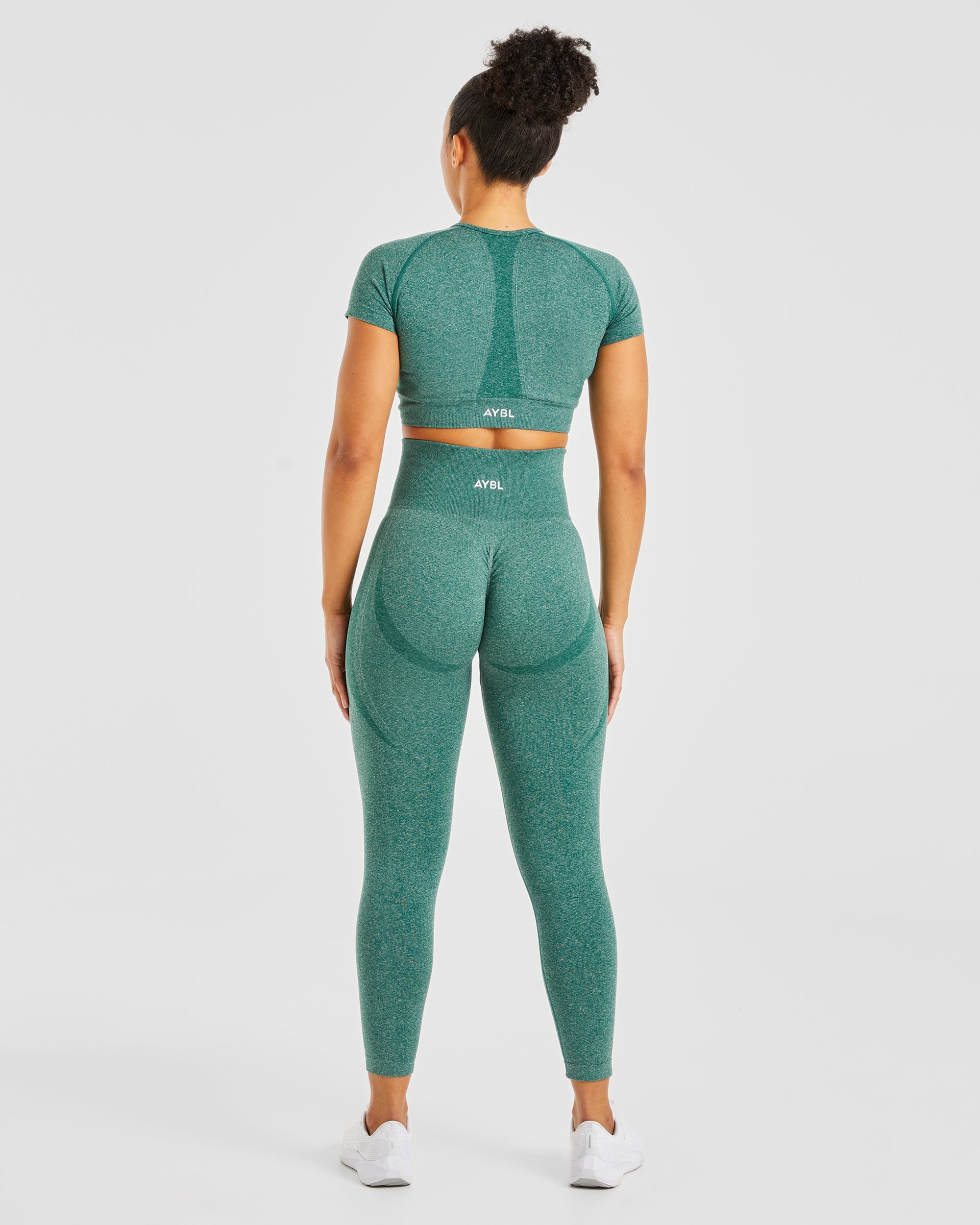 Empower Seamless Crop Top - Forest Vert Marl