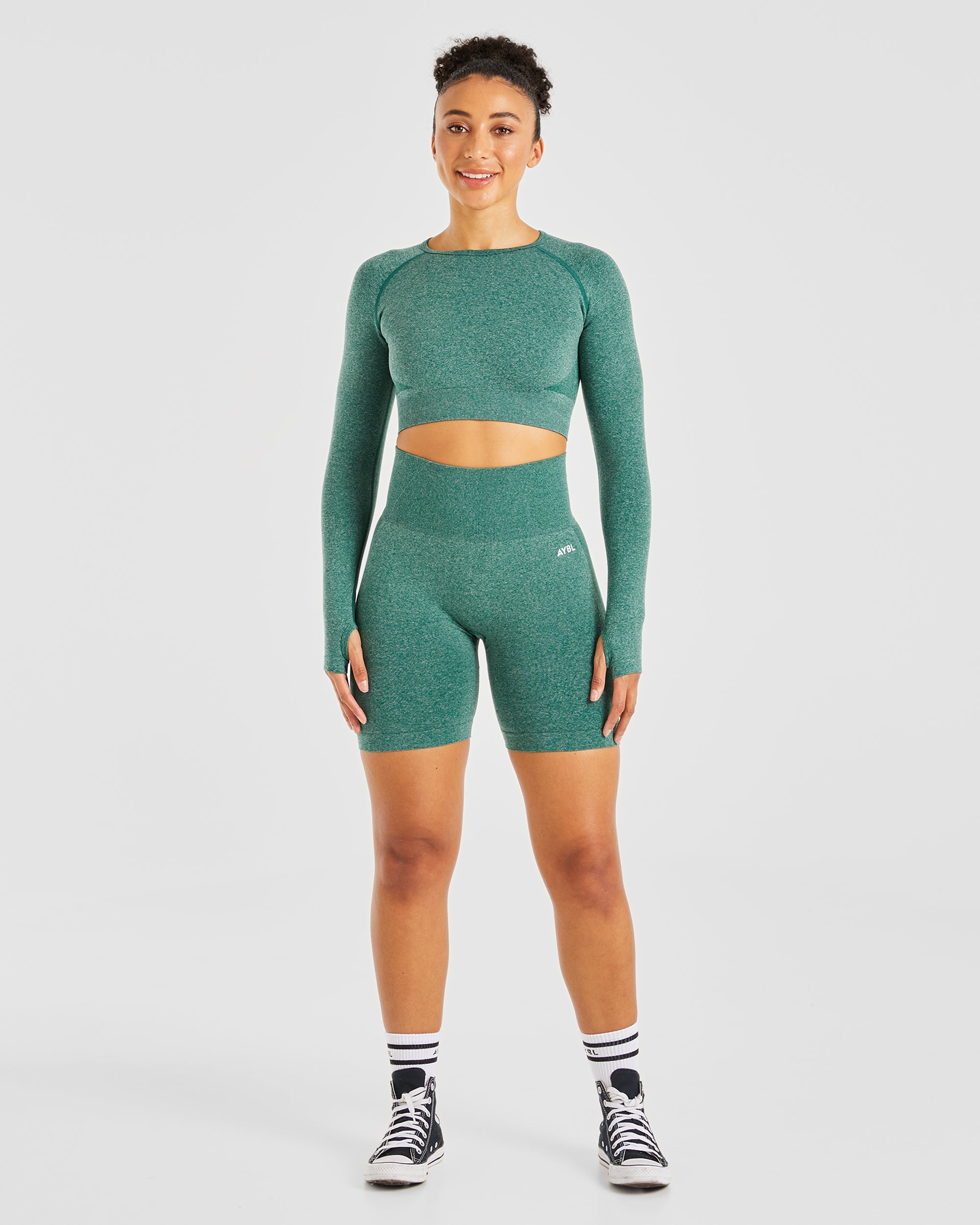 Empower Seamless Cycling Shorts - Forest Vert Marl