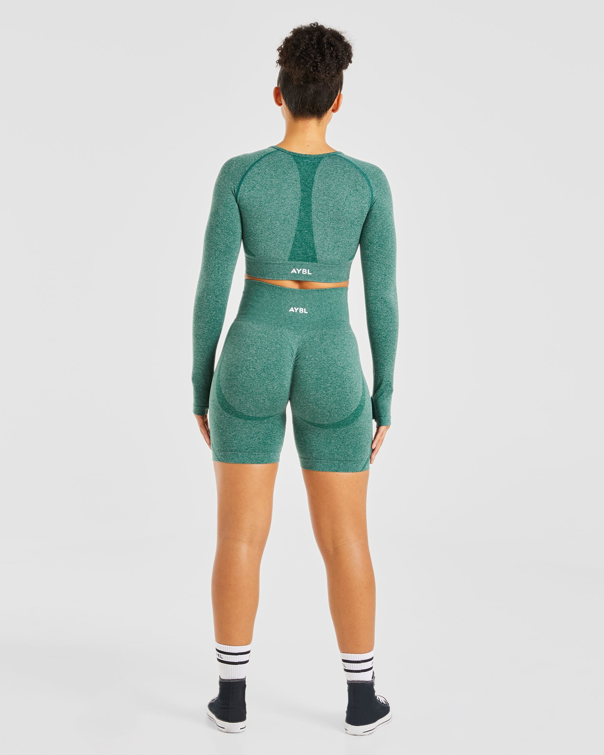 Empower Seamless Cycling Shorts - Forest Vert Marl