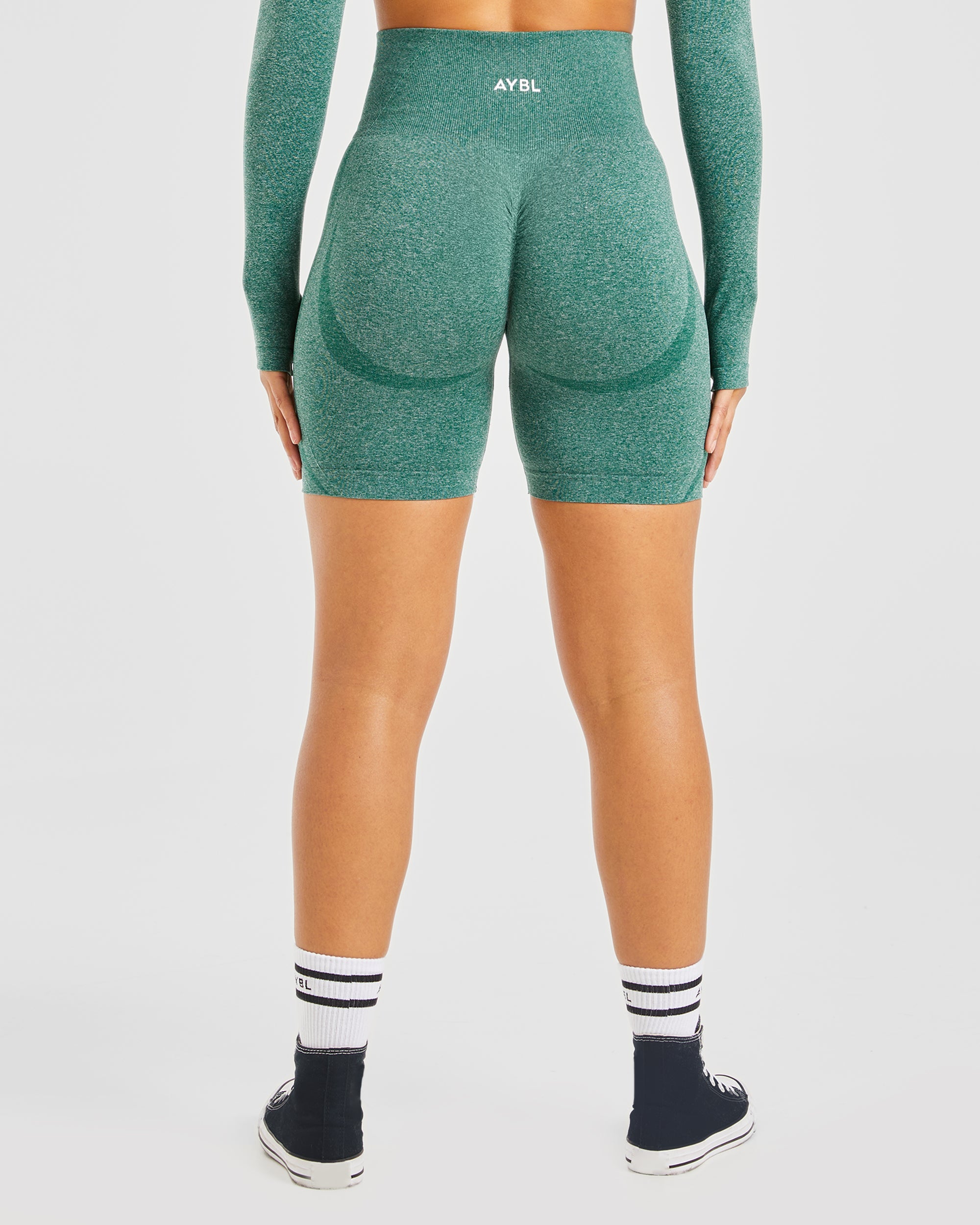 Empower Seamless Cycling Shorts - Forest Vert Marl