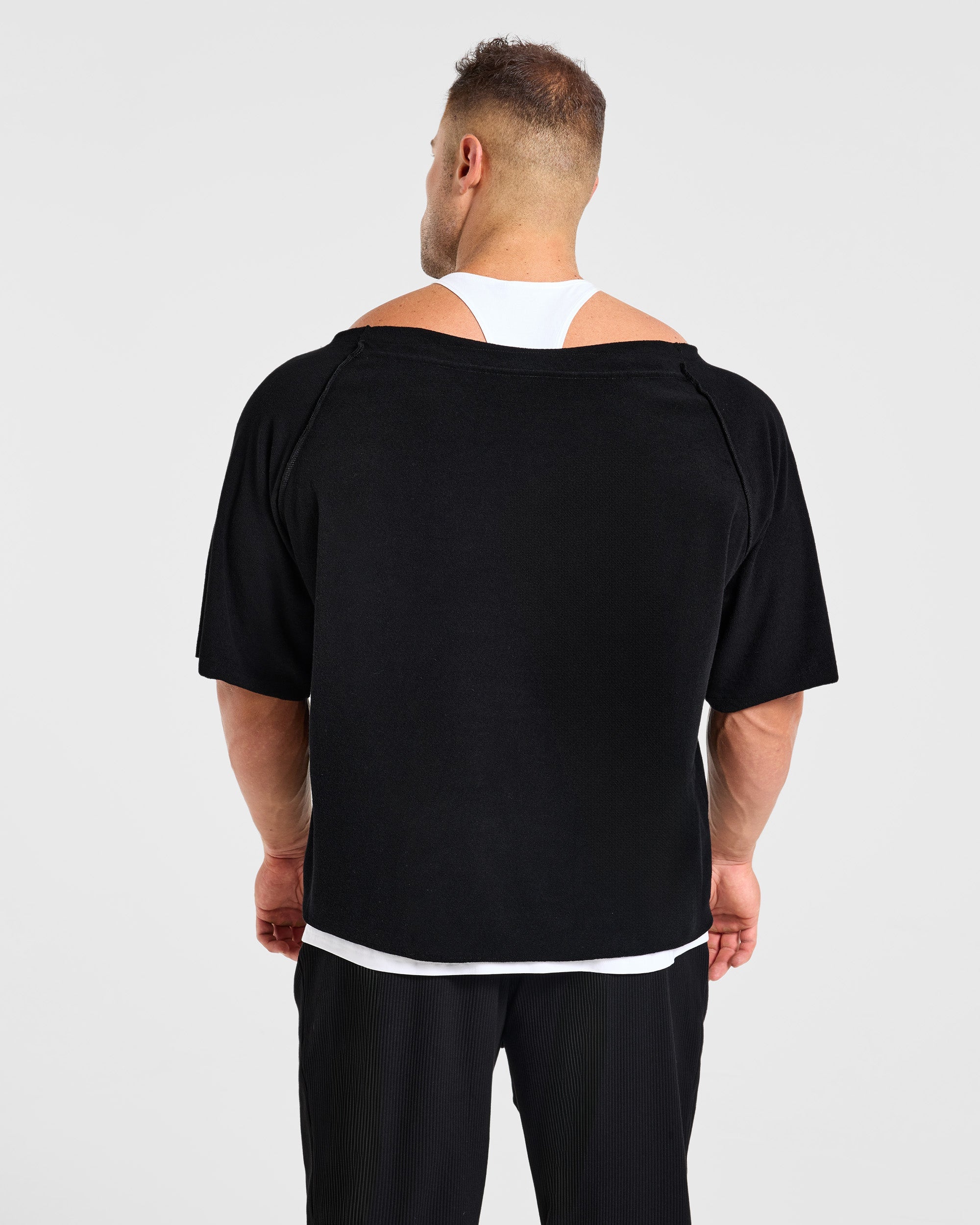 Wesley Vissers x Old School Wide Neck T Shirt - Noir