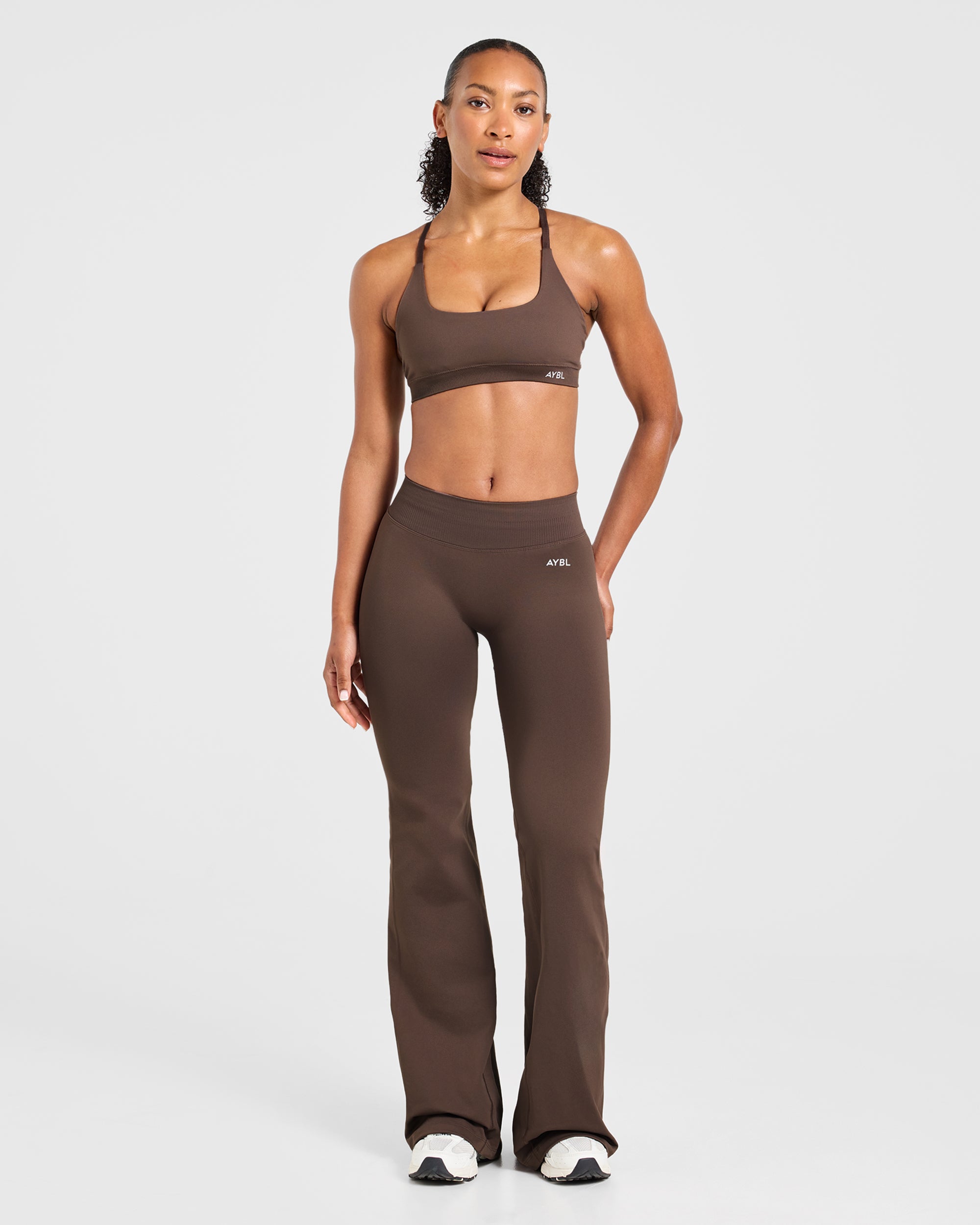 Enhance Seamless Flared Leggings - Marron