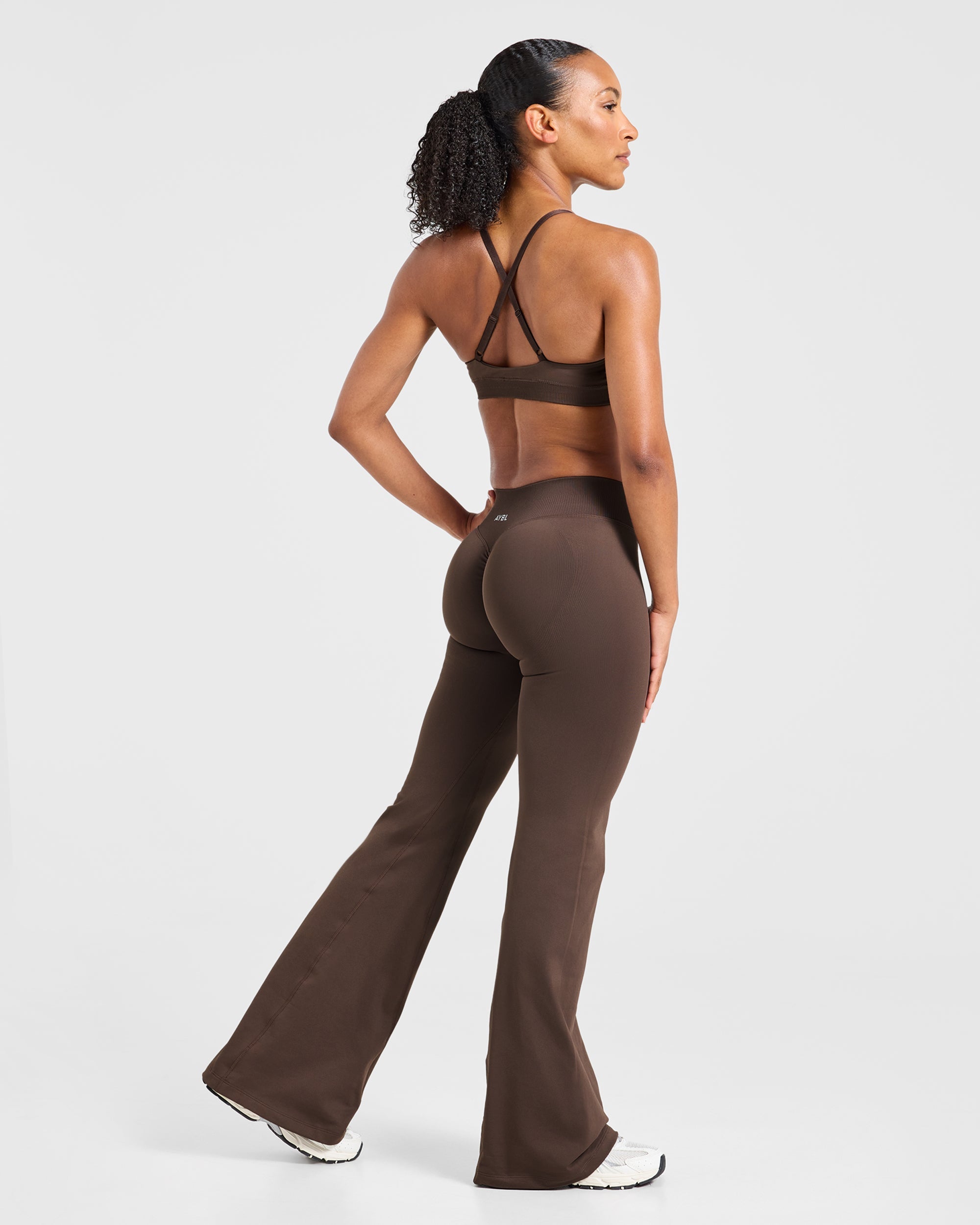 Enhance Seamless Flared Leggings - Marron
