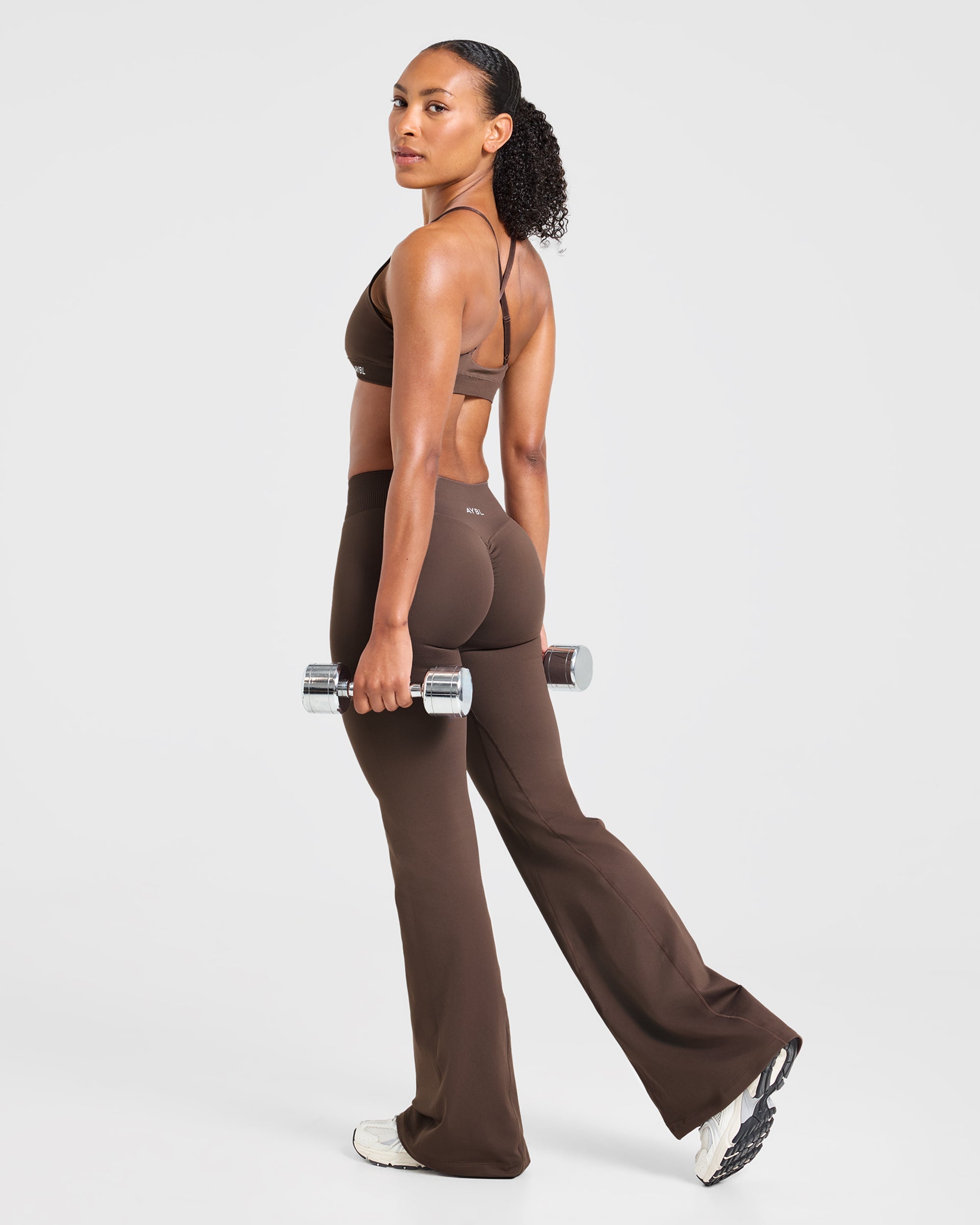 Enhance Seamless Flared Leggings - Marron