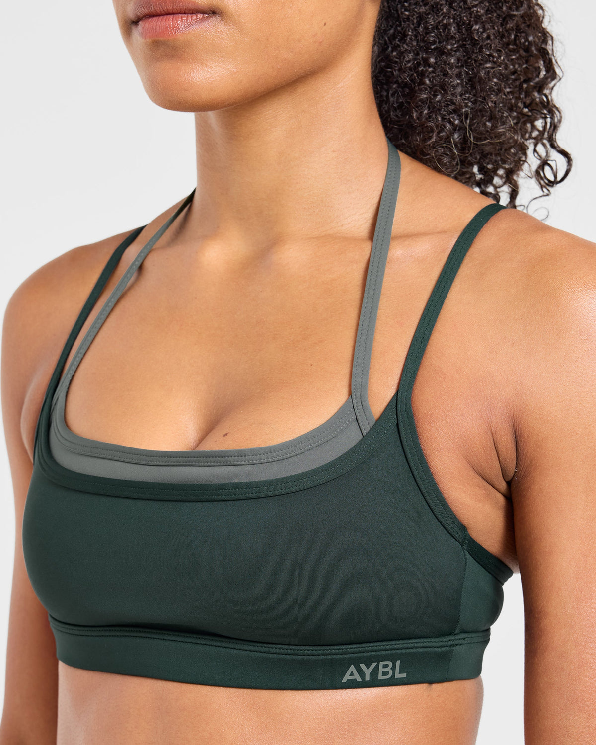 Essential Double Layer Sports Bra - Dark Vert