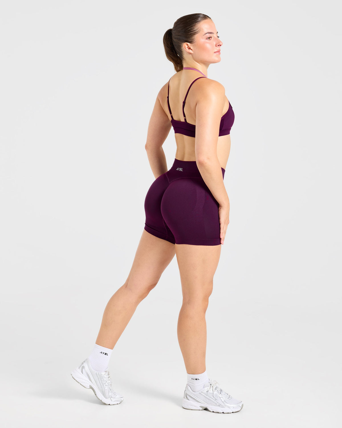 Essential Double Layer Sports Bra - Midnight Plum